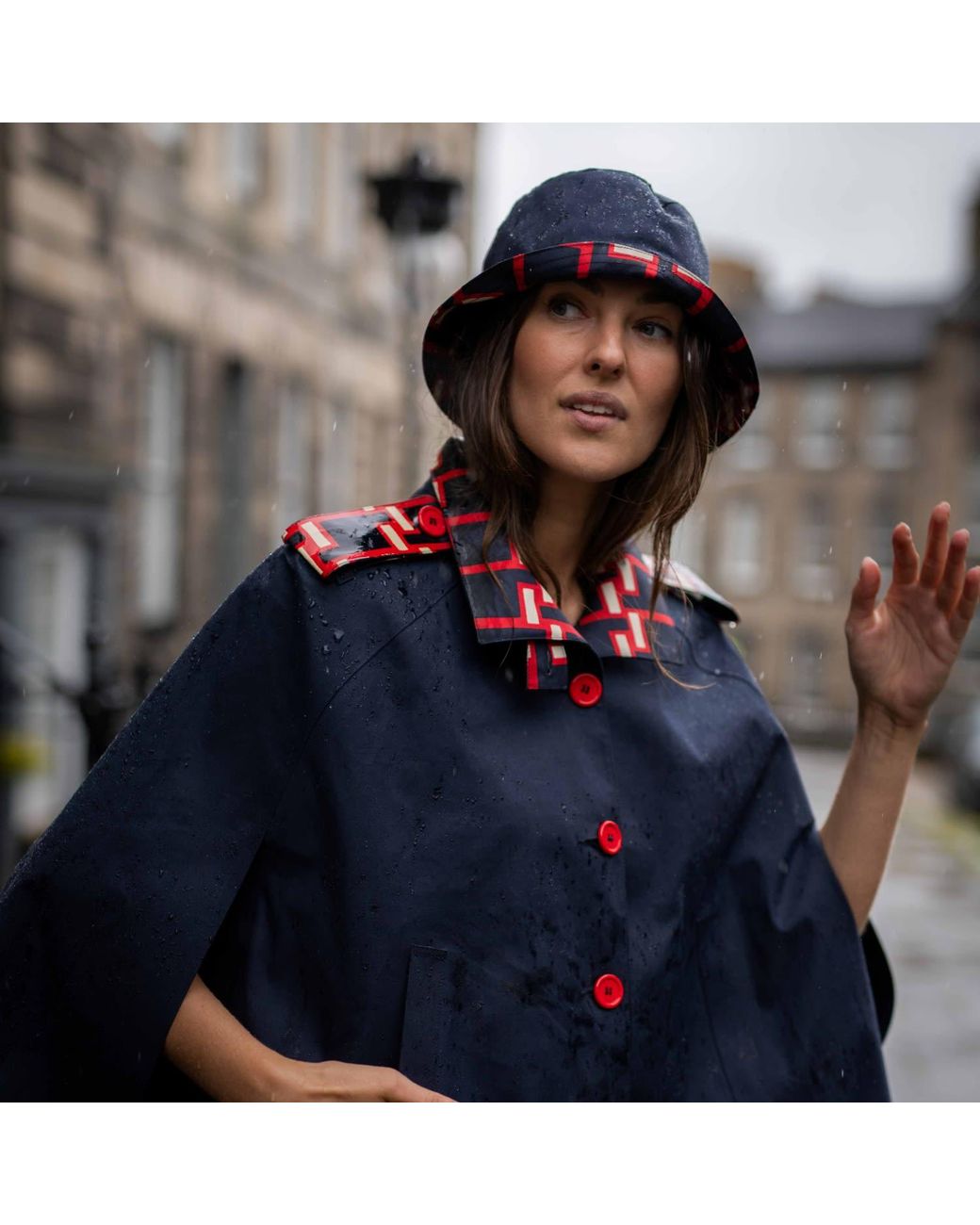 BEIRA Blue Rosa Bucket Hat Silk