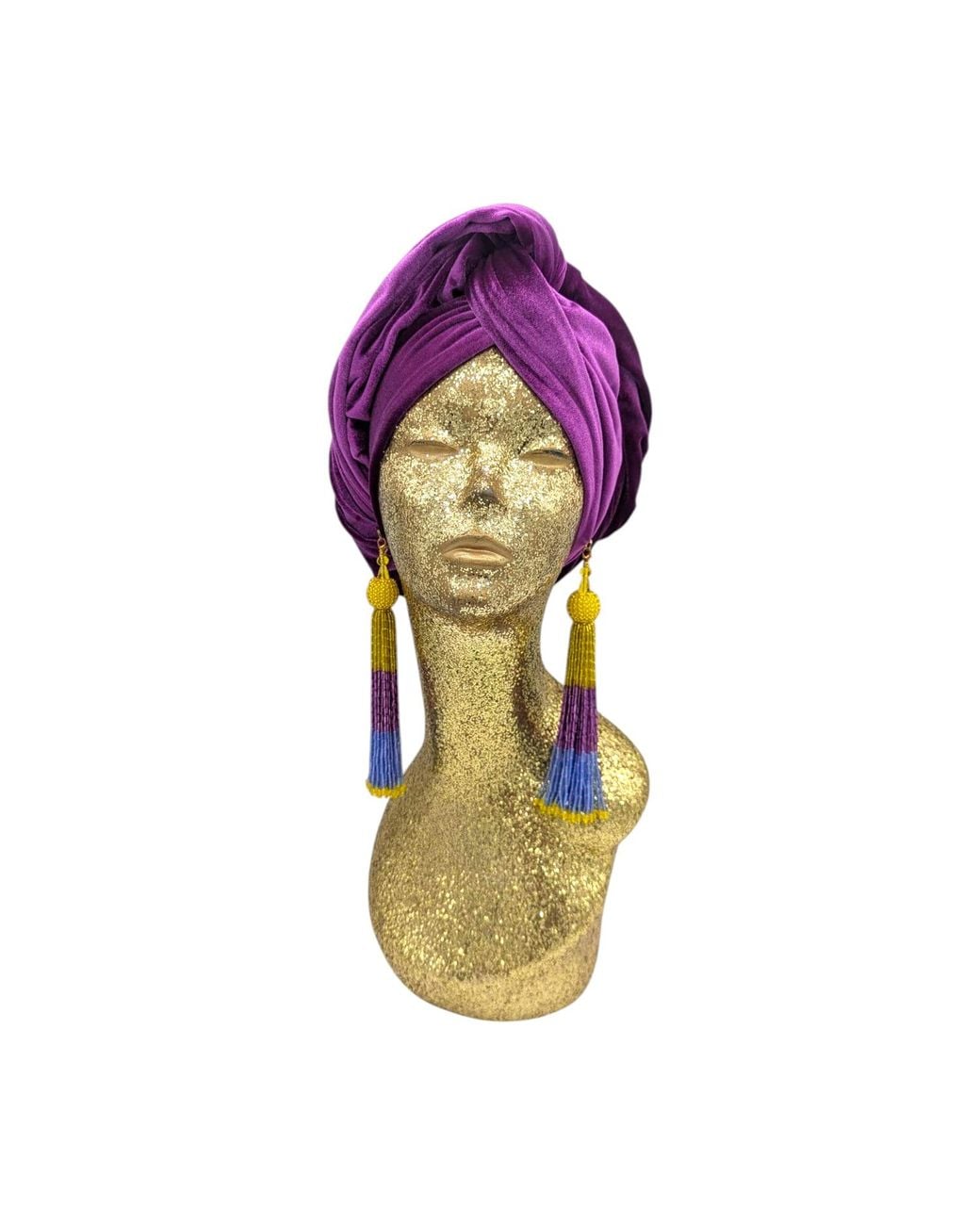 Julia Clancey Purple Plum Velour Luxe Turban