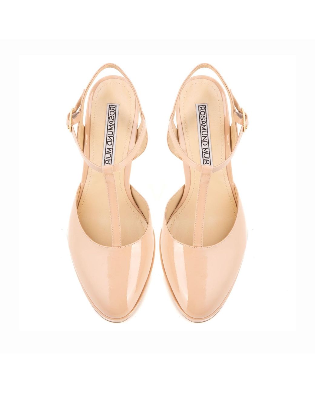 Rosamund Muir London Pink Neutrals Jeanne Nude Patent Wedges