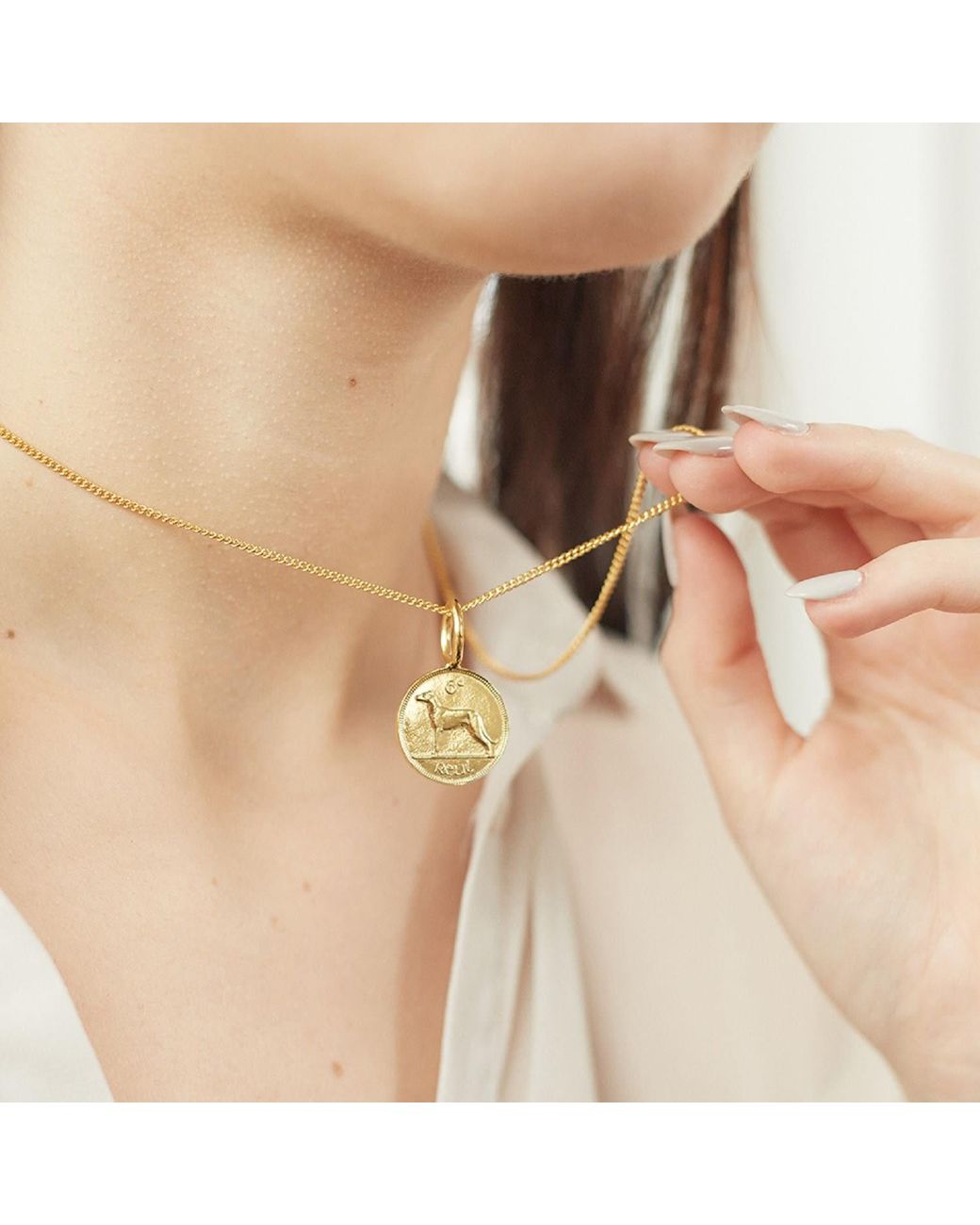 Katie Mullally Metallic Irish 6D Coin Necklace for men