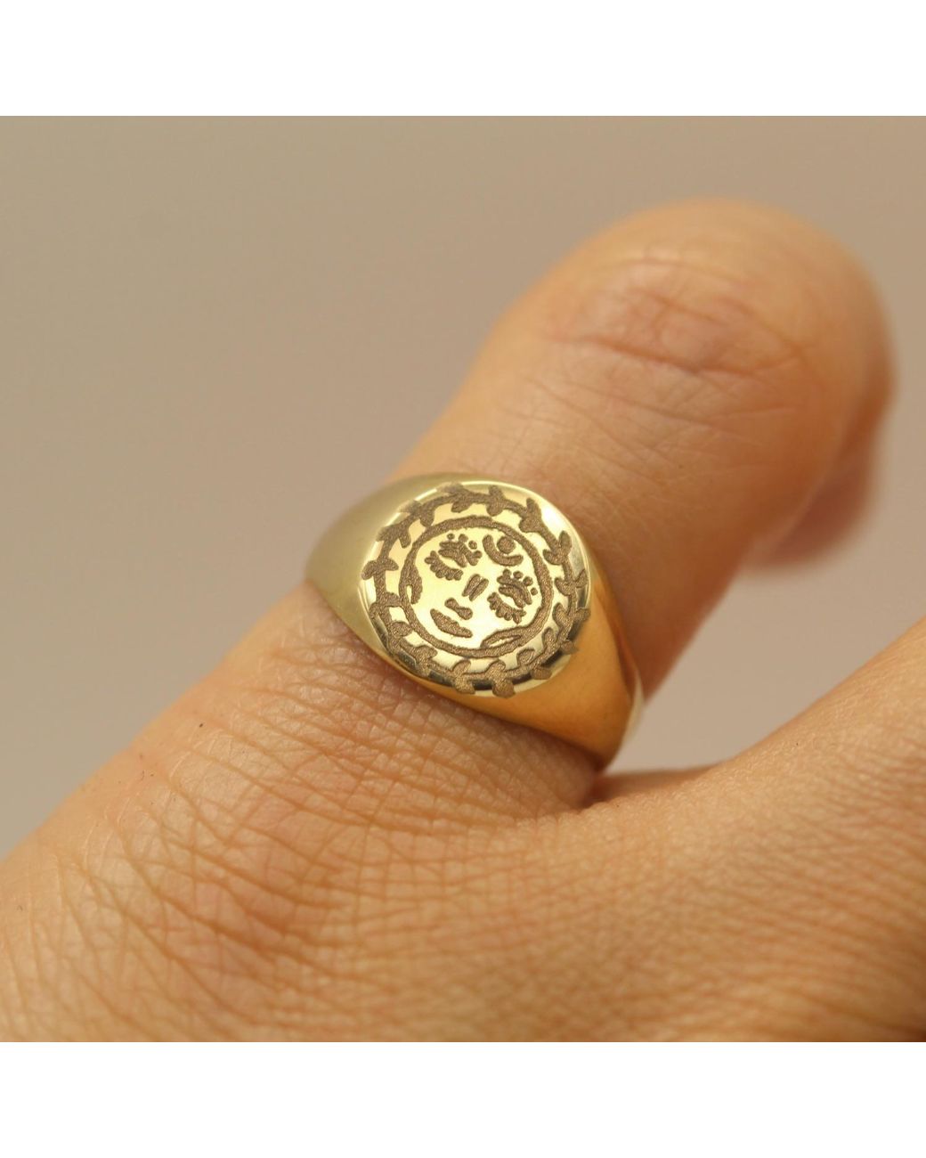 VicStoneNYC Fine Jewelry Metallic Happy Sun Signet Solid Ring