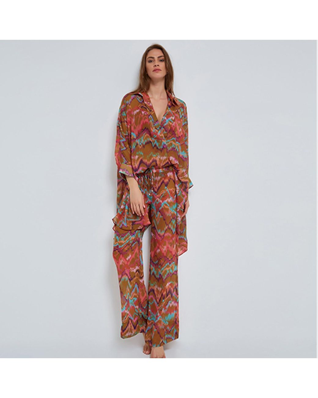 N'Onat Red Zig-Zag Tunic