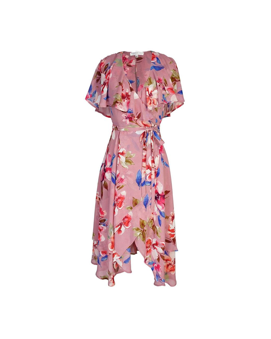 Jennafer Grace Red Lanie Flutter Wrap Dress