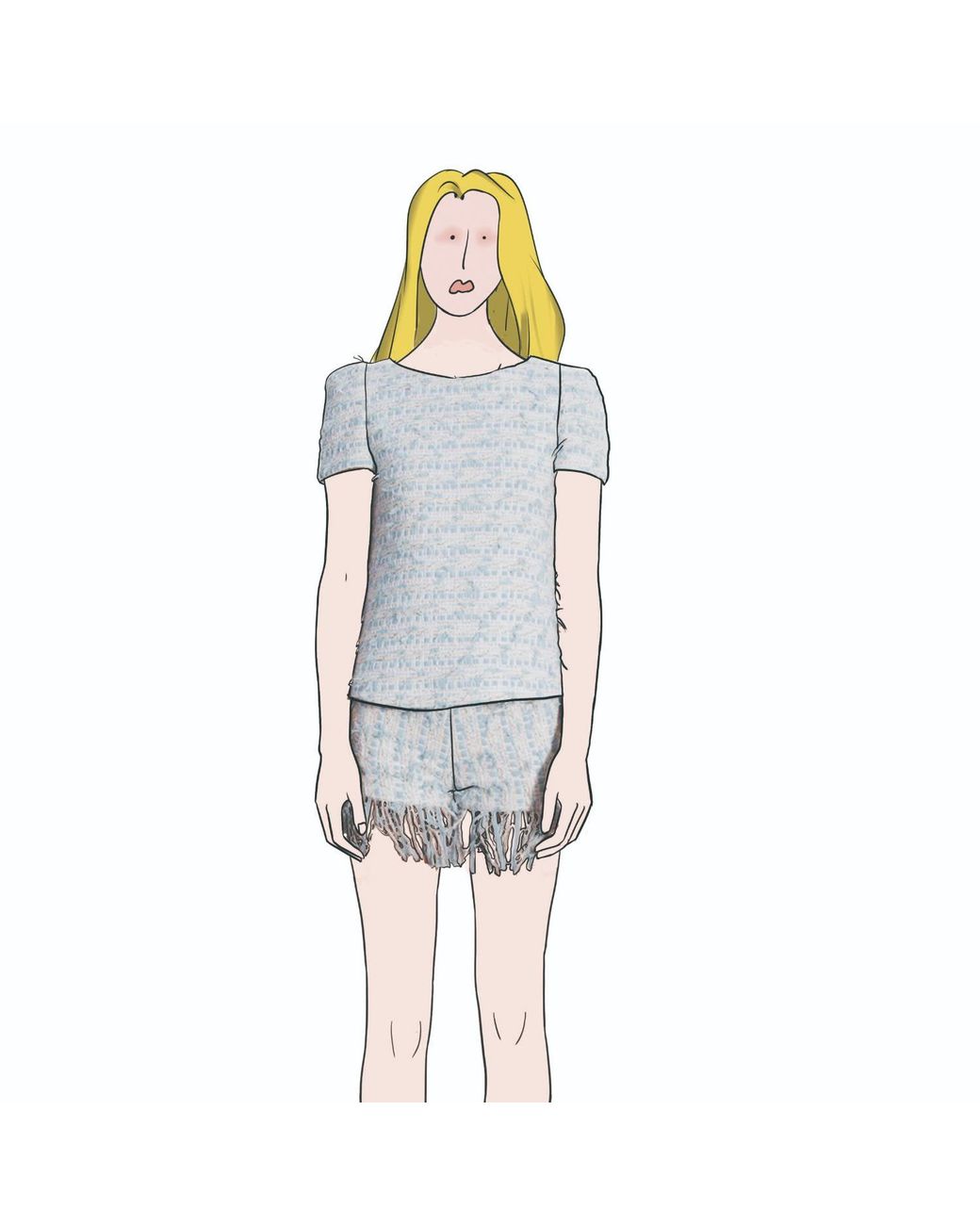 RUE AGTHONIS Blue Melon Top