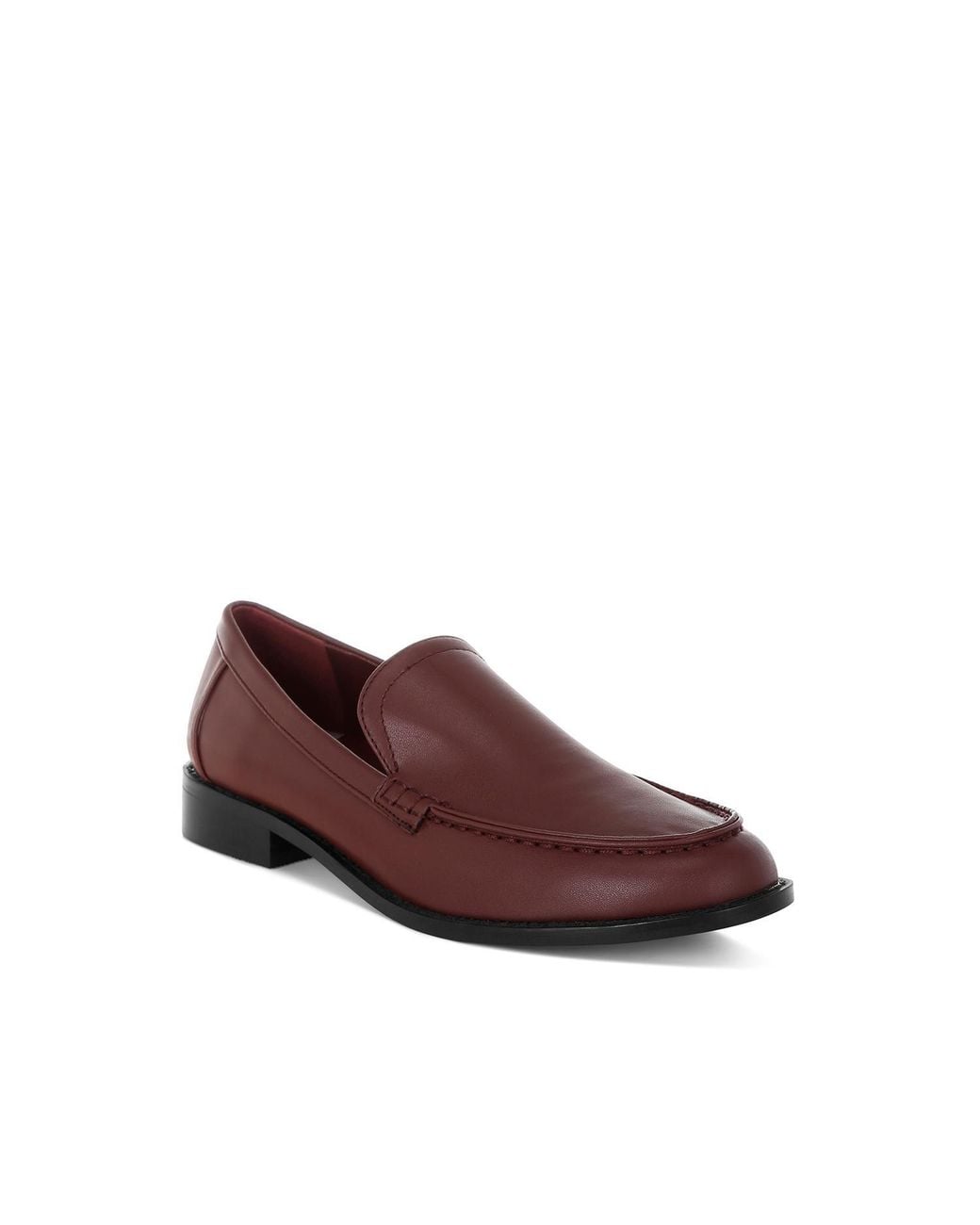 Rag & Co Brown Ninto Low Heel Pleather Loafers