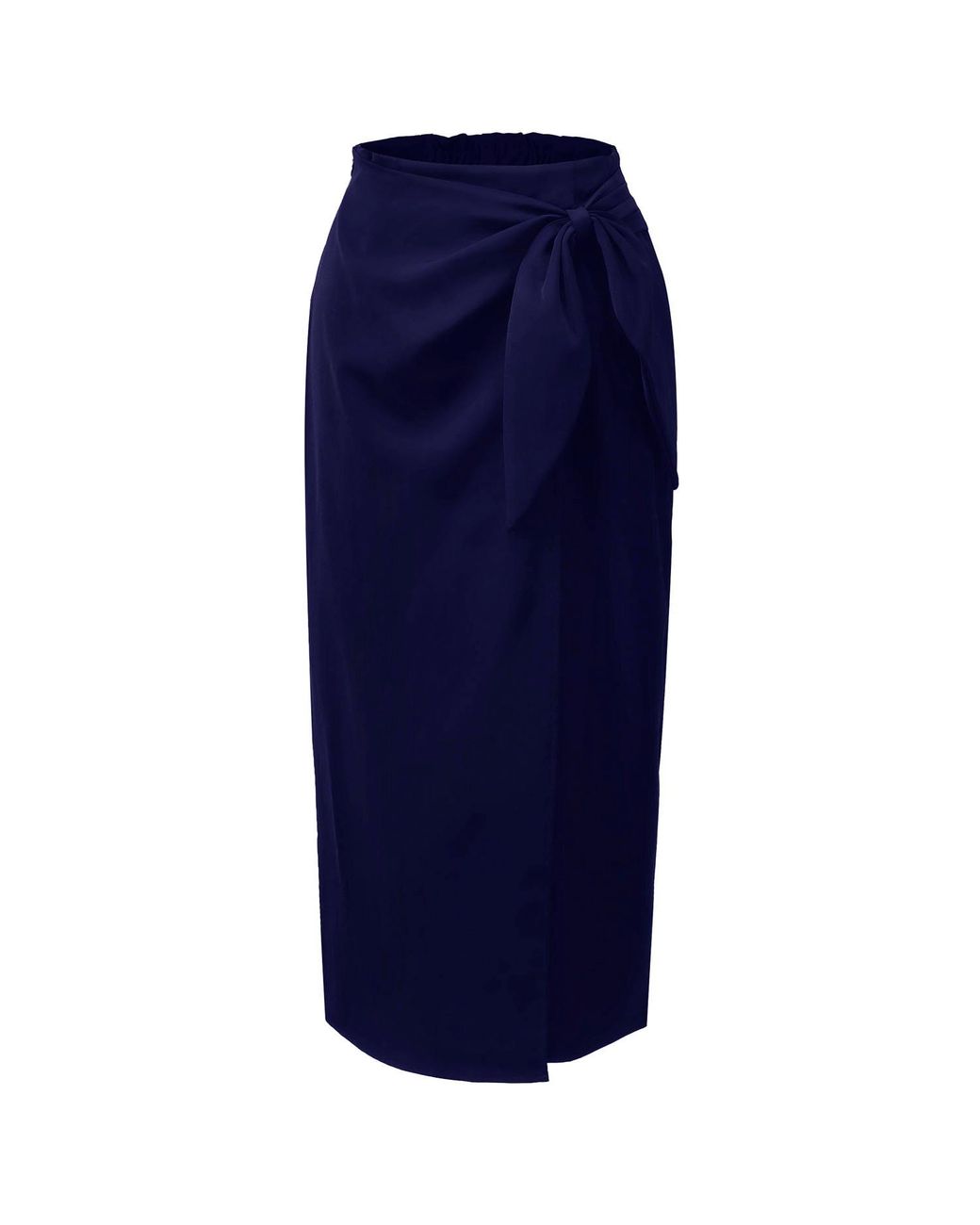 Smart and Joy Blue Wrap Skirt Tied On Side
