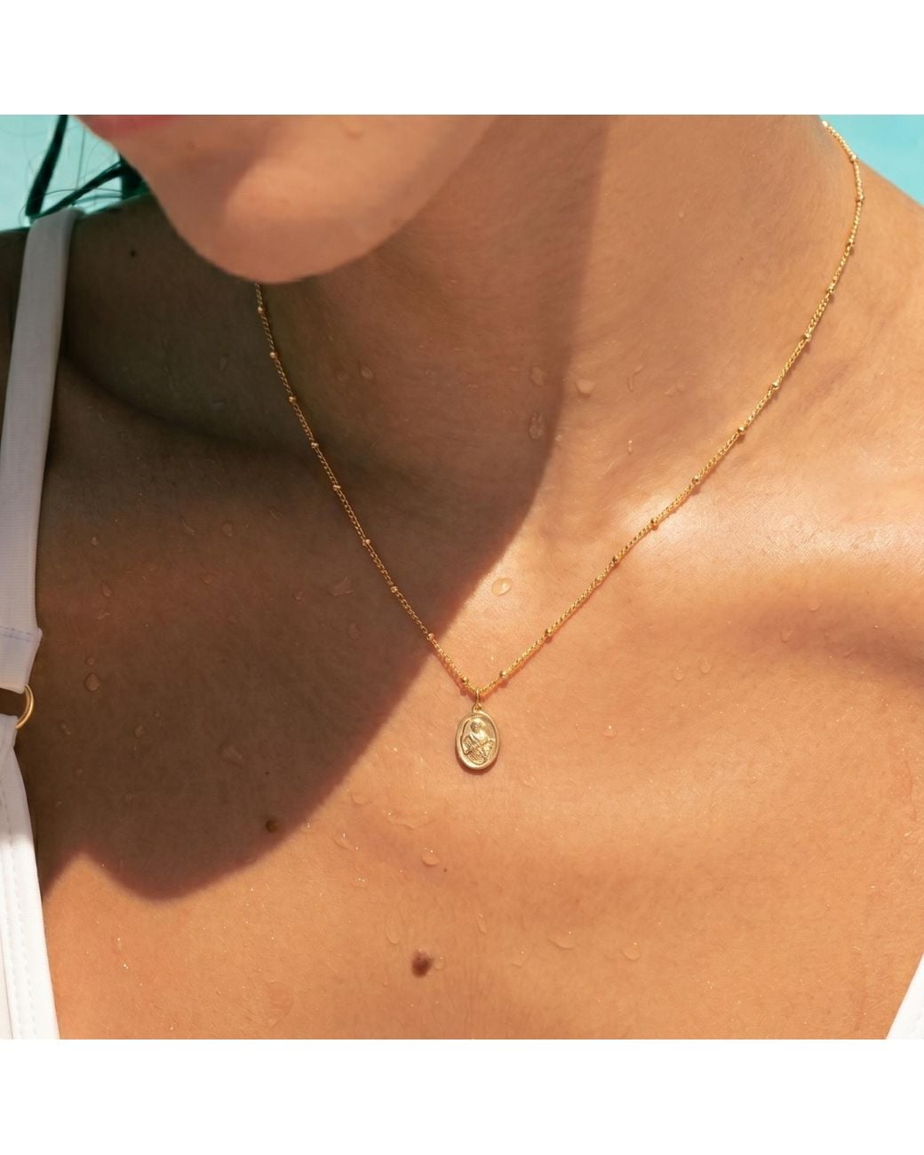 With Love Darling Metallic Abundantia Oval Necklace
