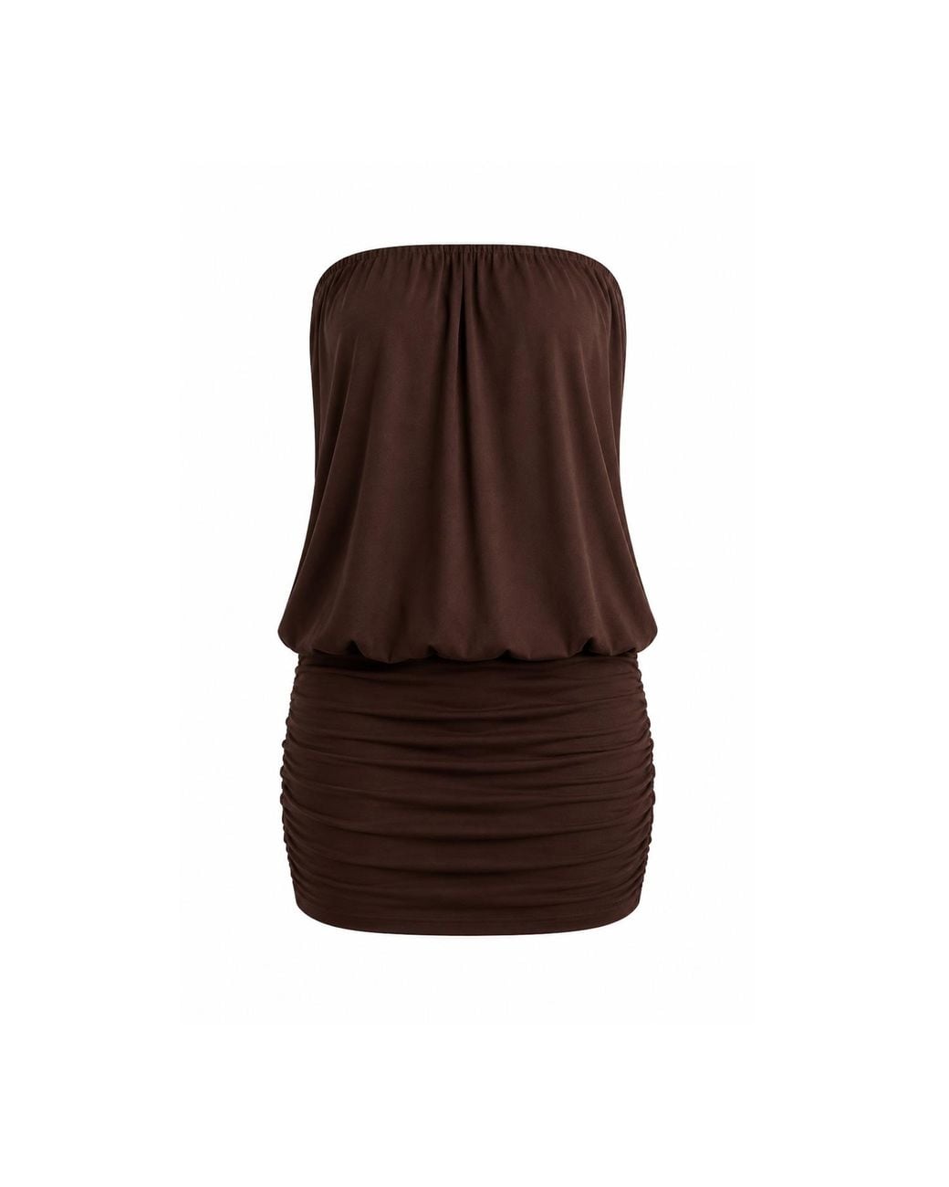 Maison De Gala Brown Luna Mocha Mini Dress