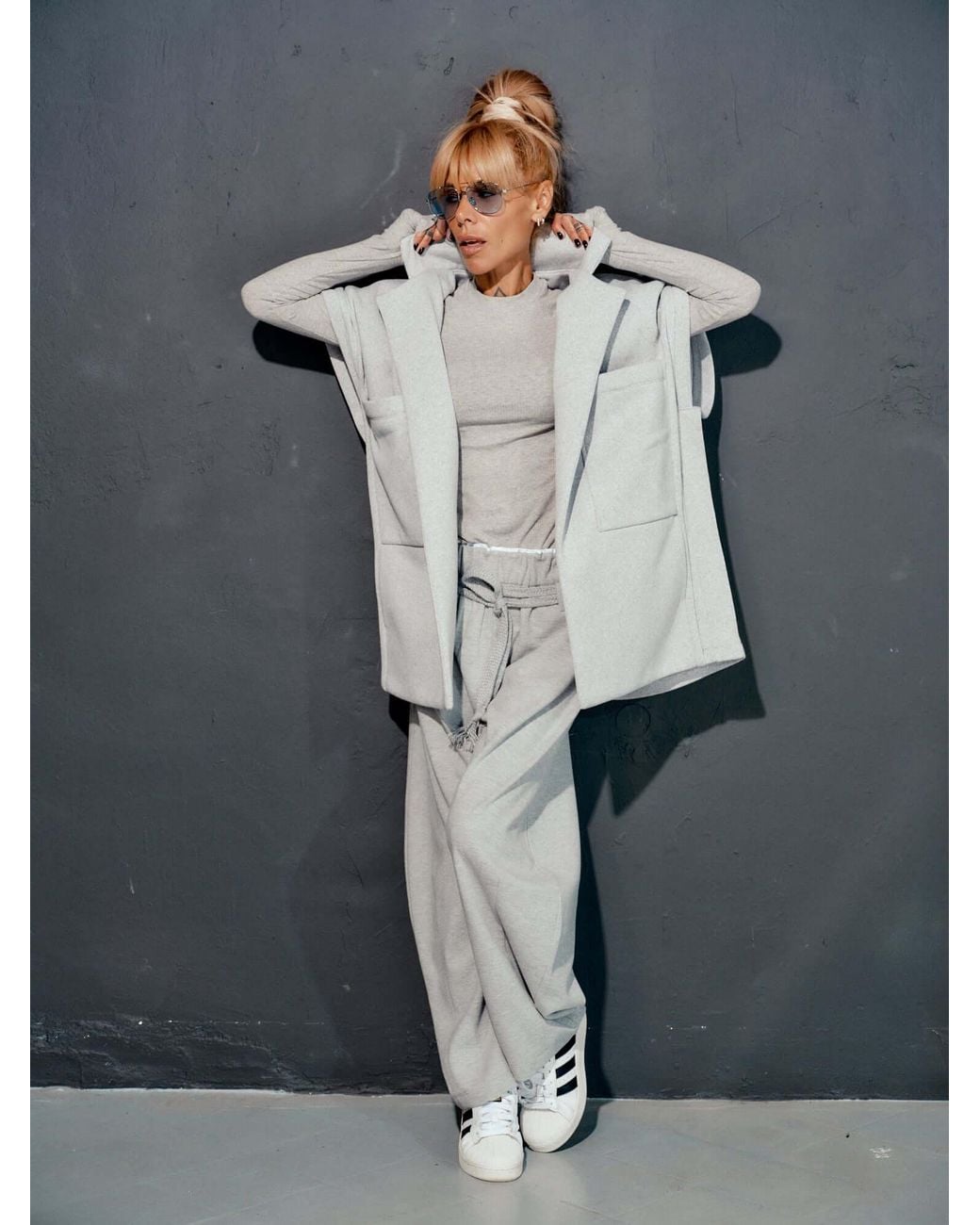 Clothes by Locker Room Gray Oversized Three-Piece Set