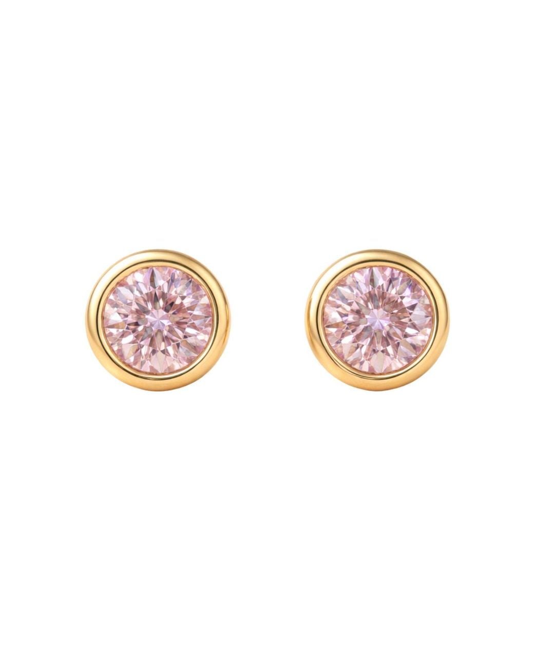 Lily Flo Jewellery Pink Aurora Sapphire Stud Earrings