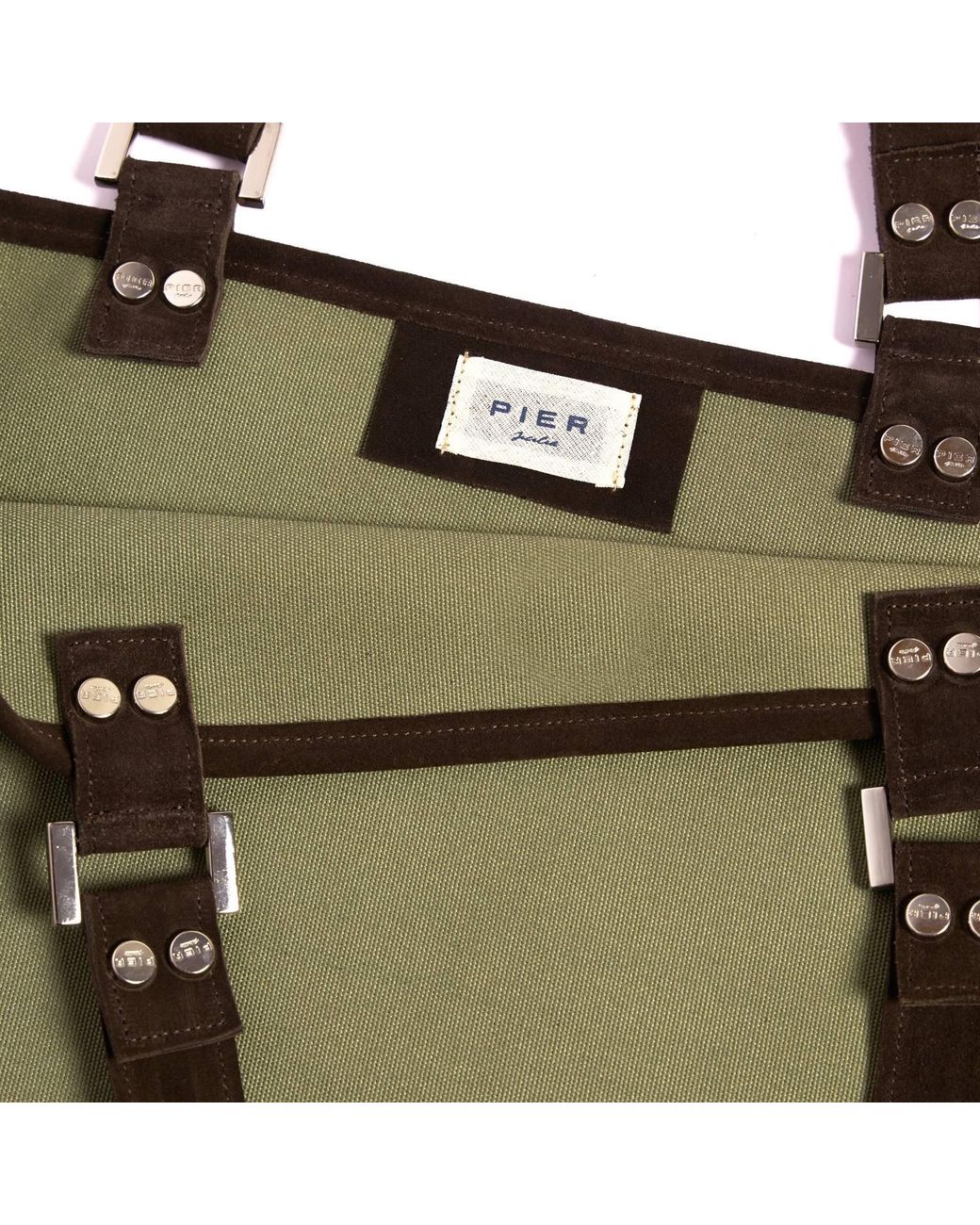 Pier Sicilia Green Salina Tote Canvas Military for men