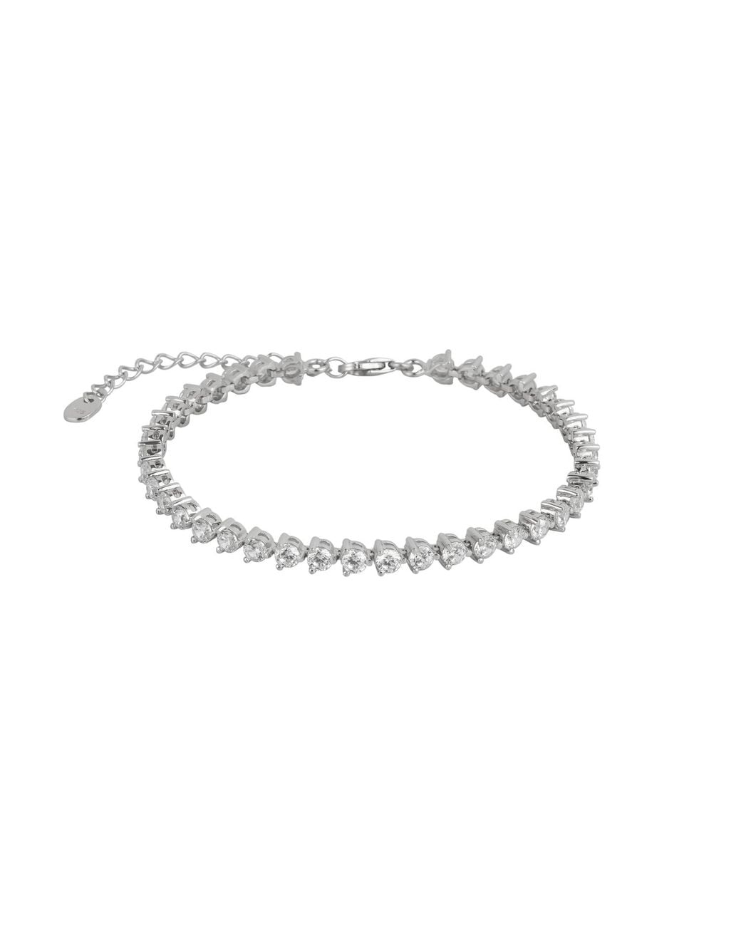 Spero London Metallic Round Circular Sterling Tennis Bracelet