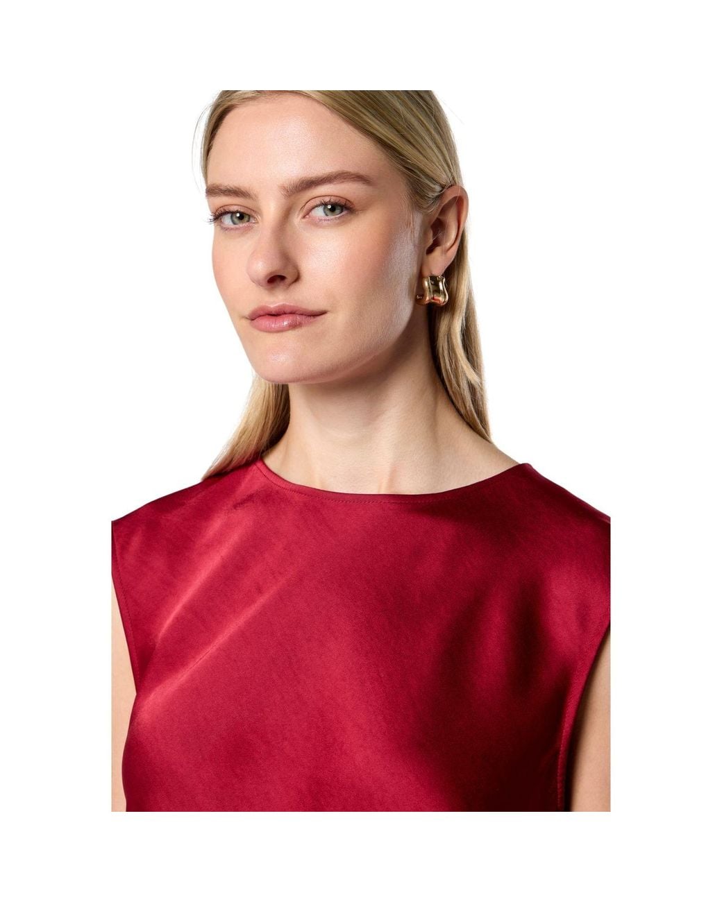 Helen Mcalinden Red Nicki Ruby Satin Top