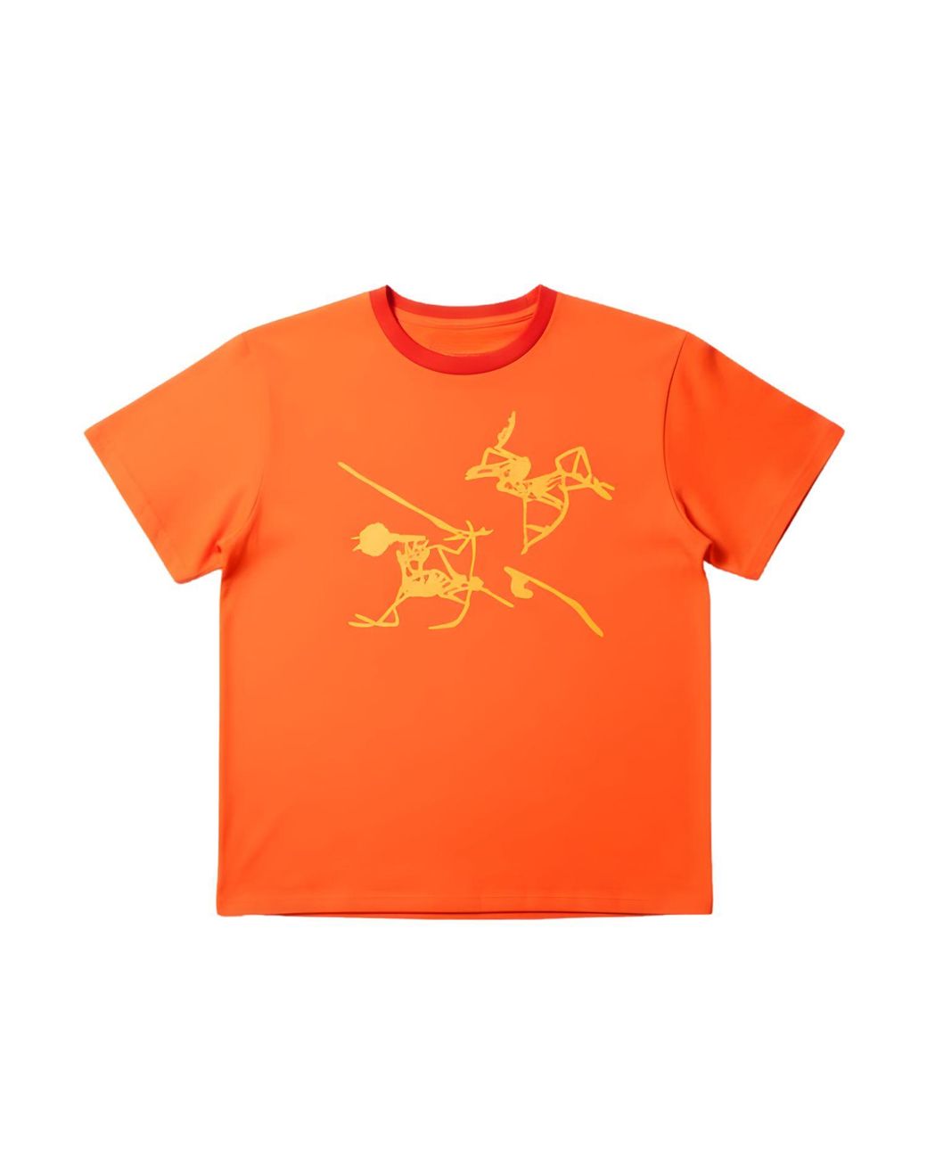 Lilia Munn Orange Boxy Organic Cotton Graphic Tee – for men