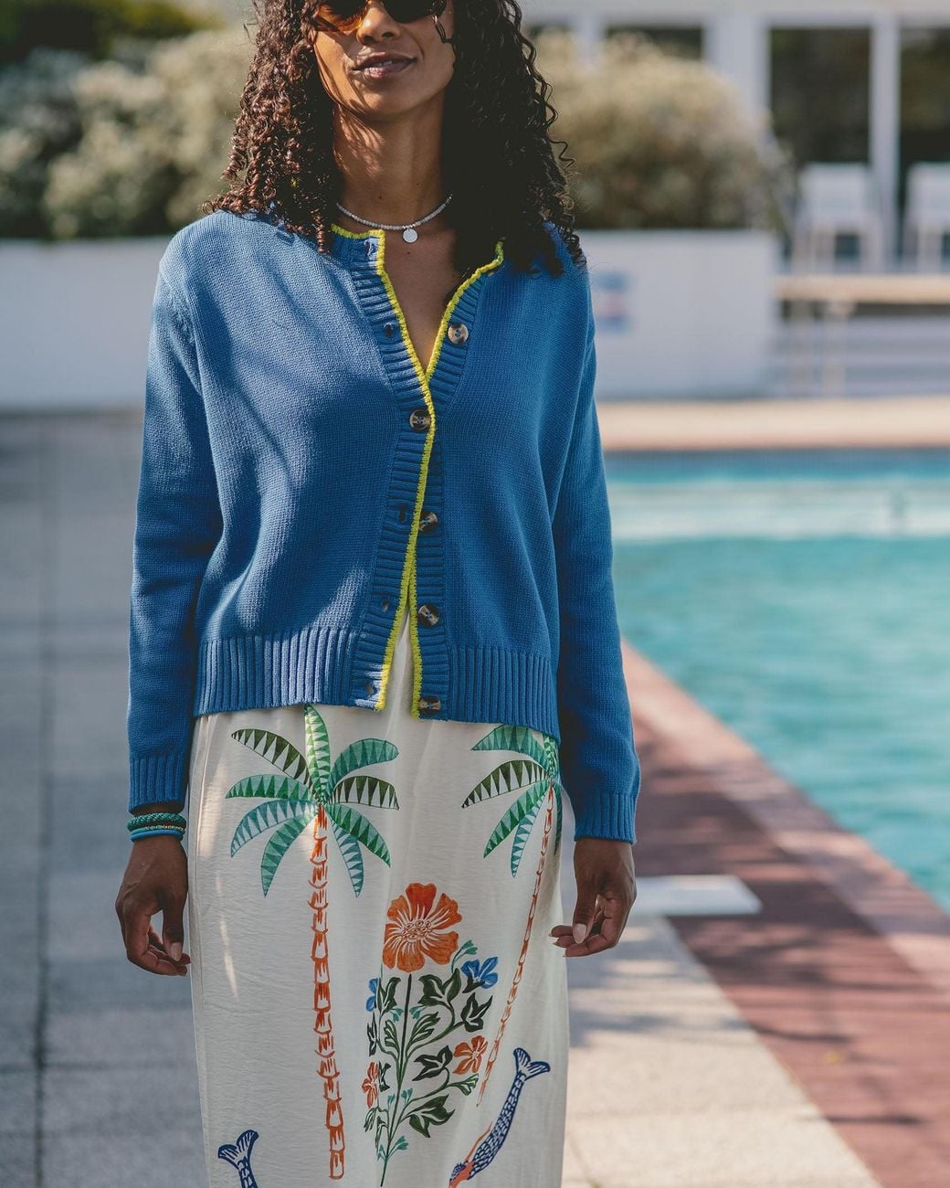 ALOFT Blue Coralie Tipped Cardigan