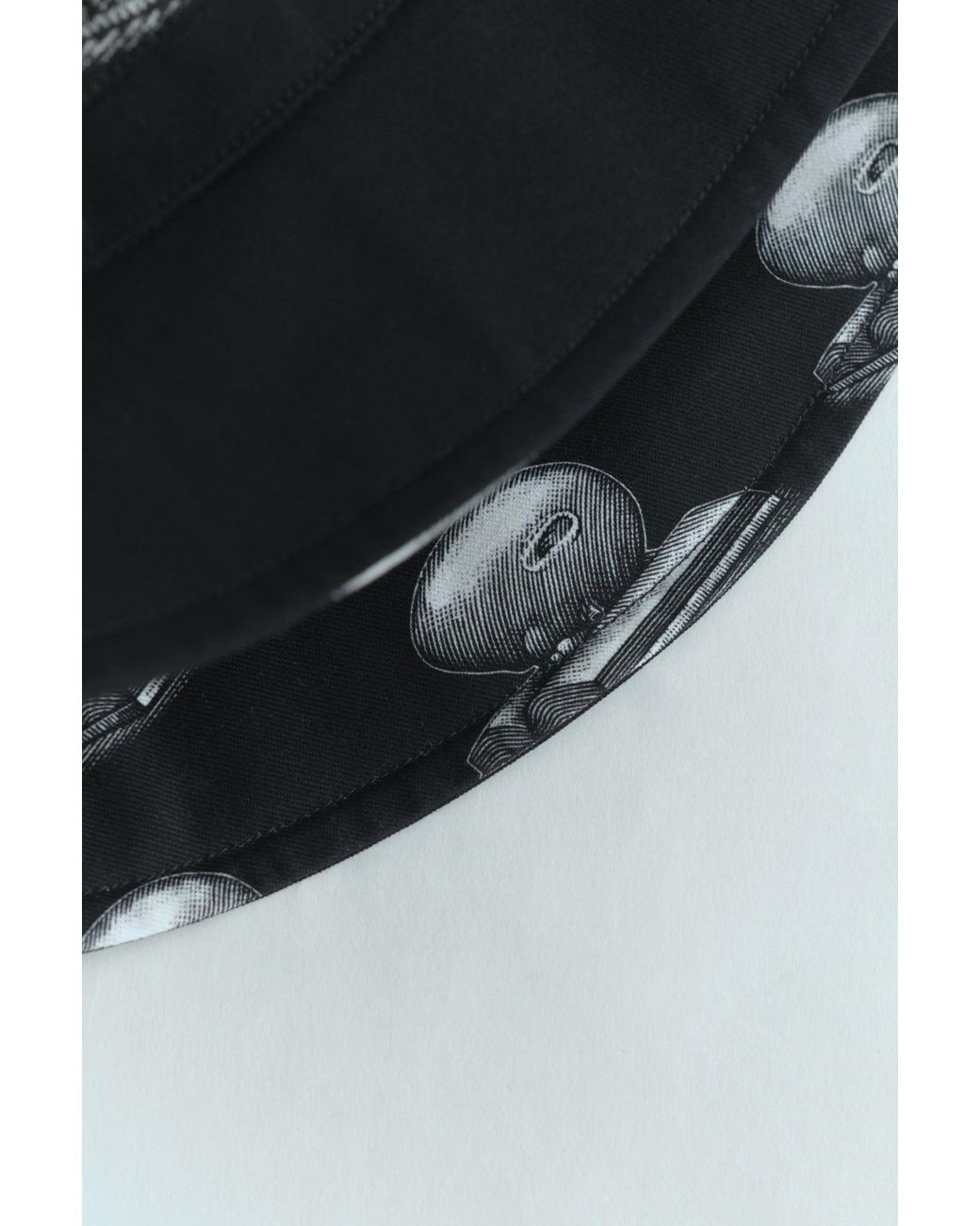 Lost Pattern Black Bookhead Cotton Reversible Bucket Hat