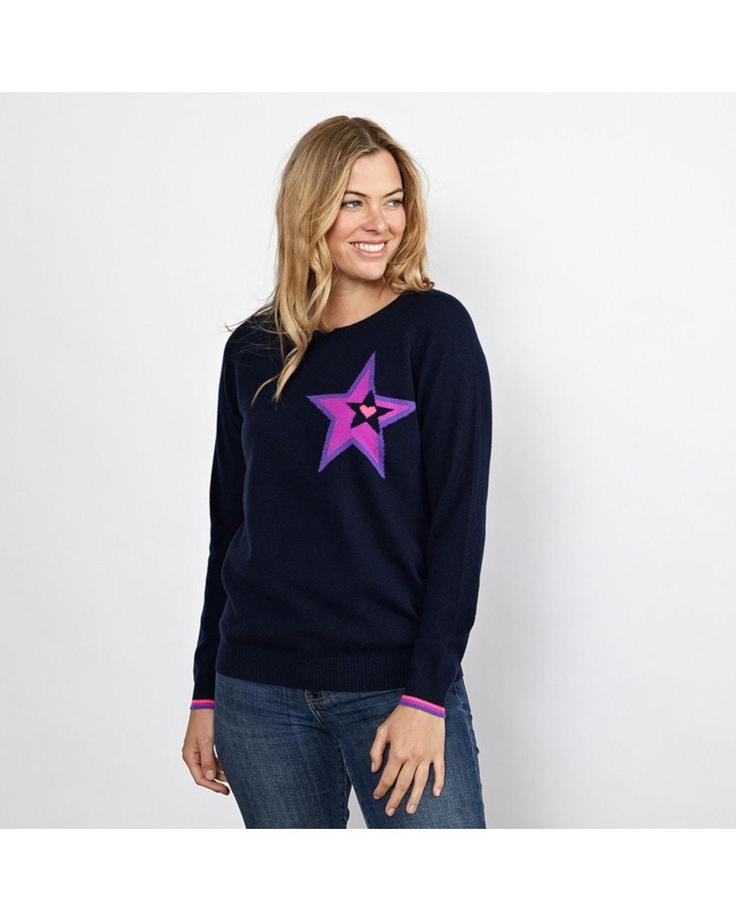 Cove Blue Star Cashmere Jumper