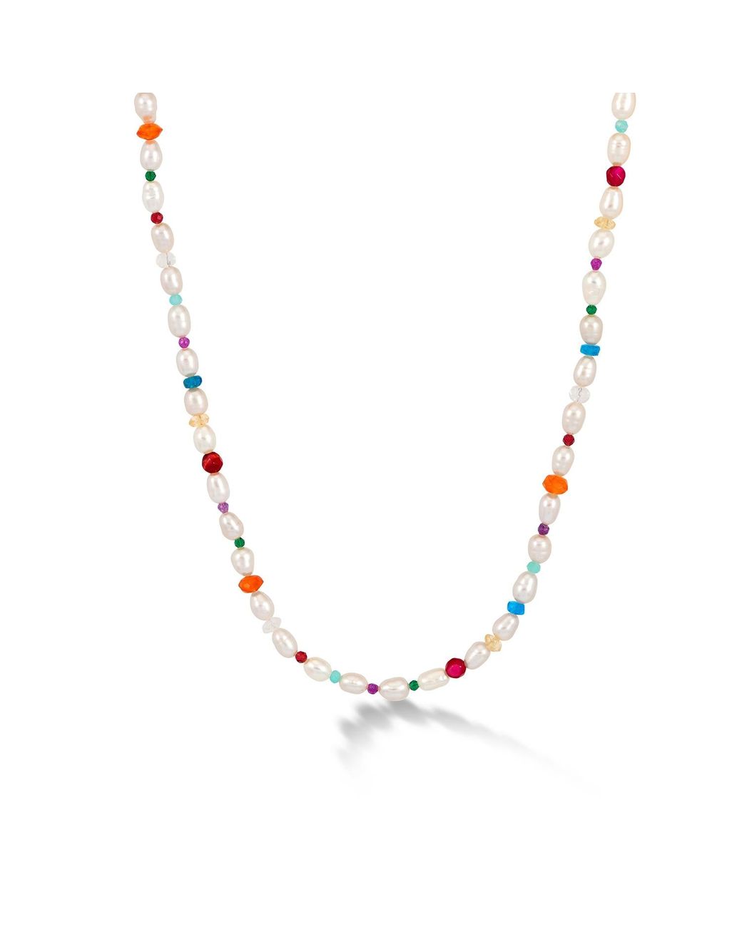 Dower & Hall Metallic Carnival Mixed Gemstone Necklace