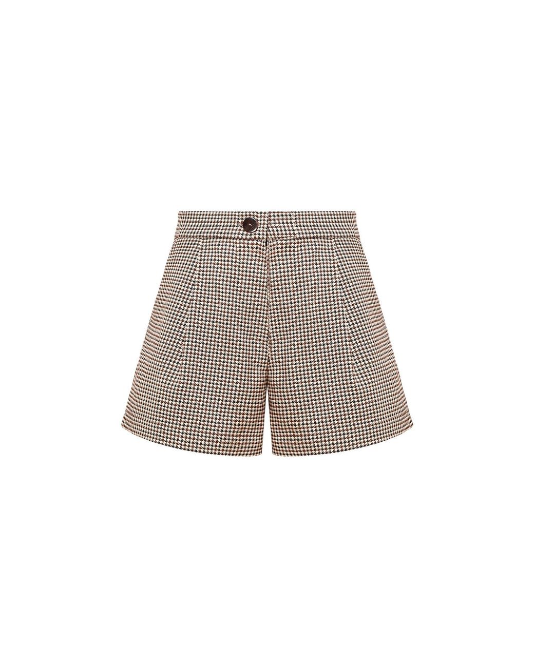 Mandragora Gray Houndstooth Shorts Retto