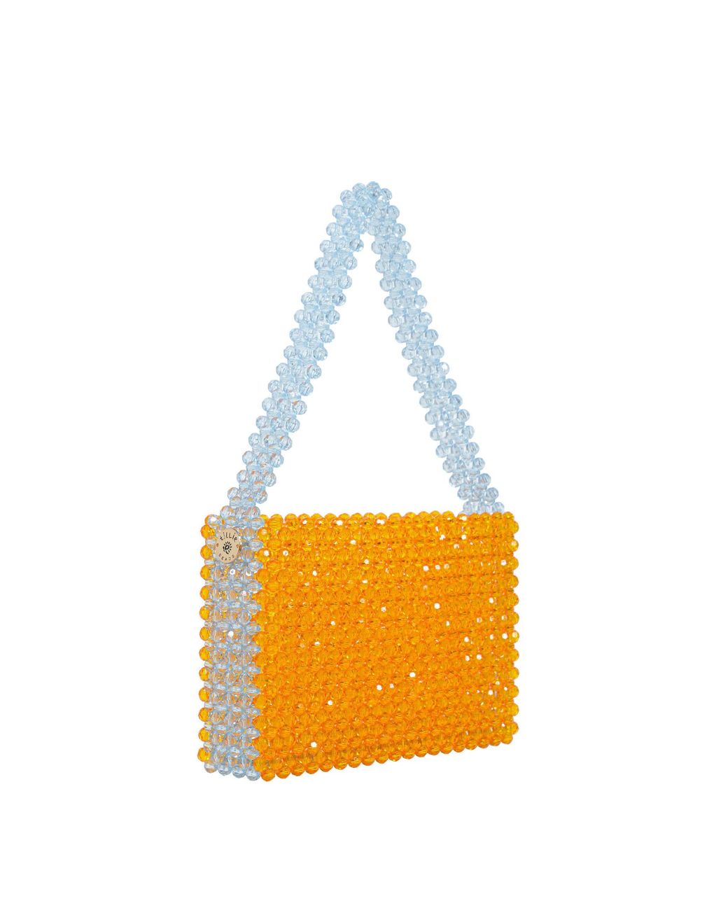 Tillie Beads Yellow Color Pop Beaded Shoulder Bag