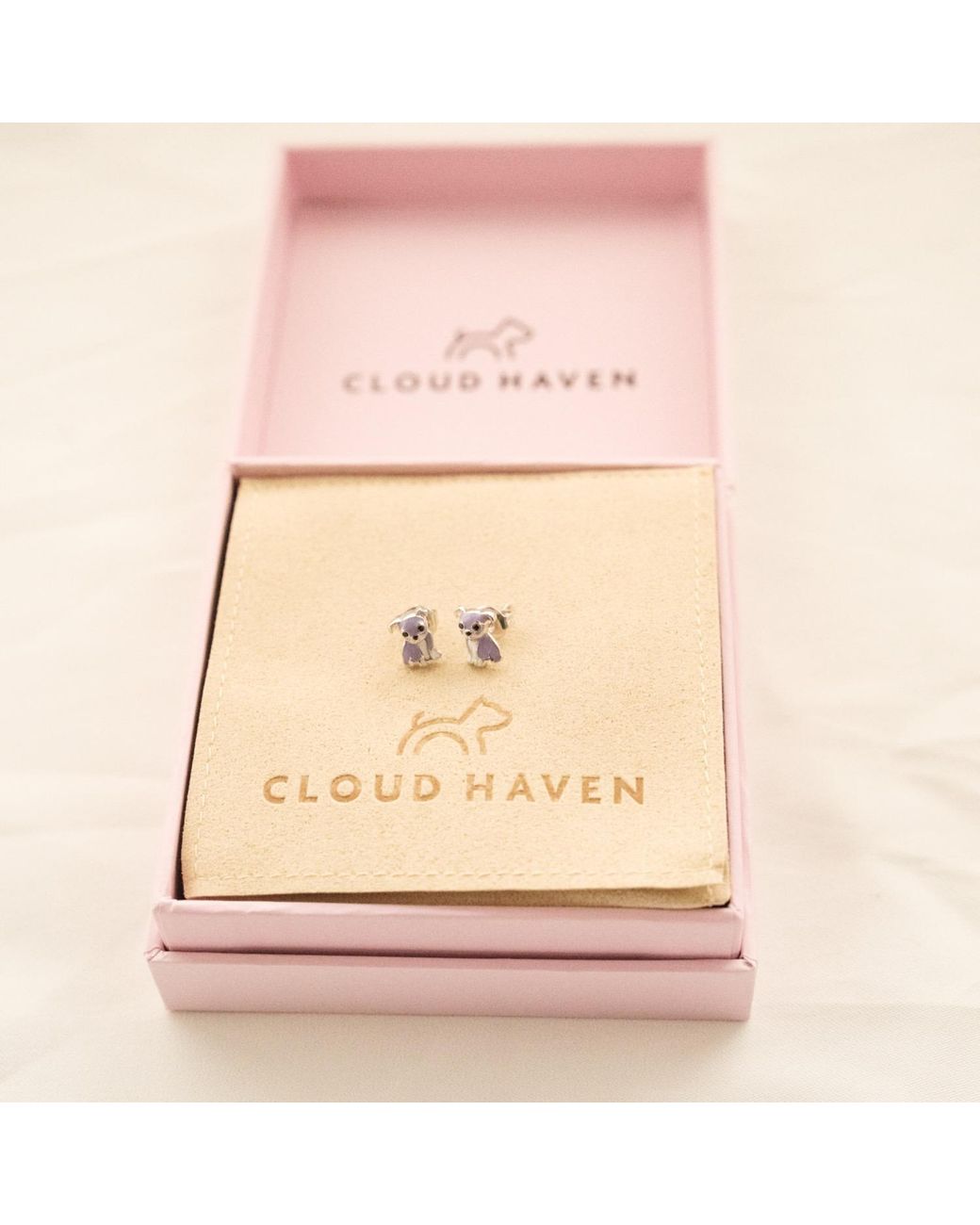 Cloud Haven Multicolor Bulldog Stud Earrings