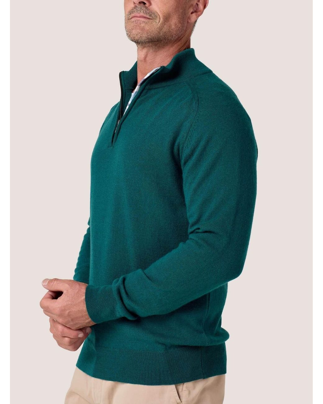 Koy Clothing Green Quarter Zip for men