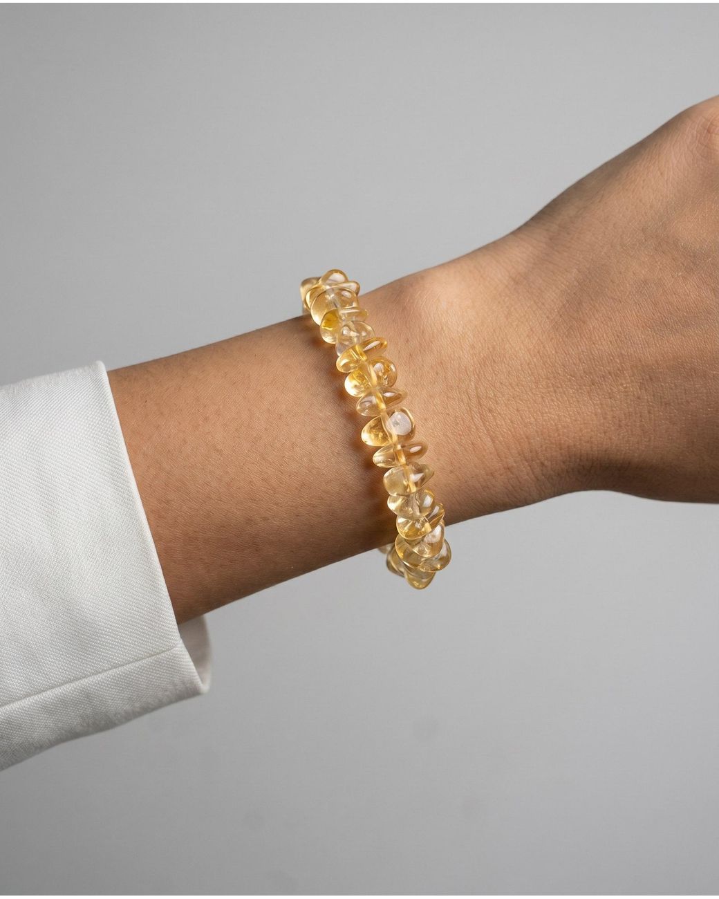 seree Metallic Champagne Citrine Beaded Bracelet