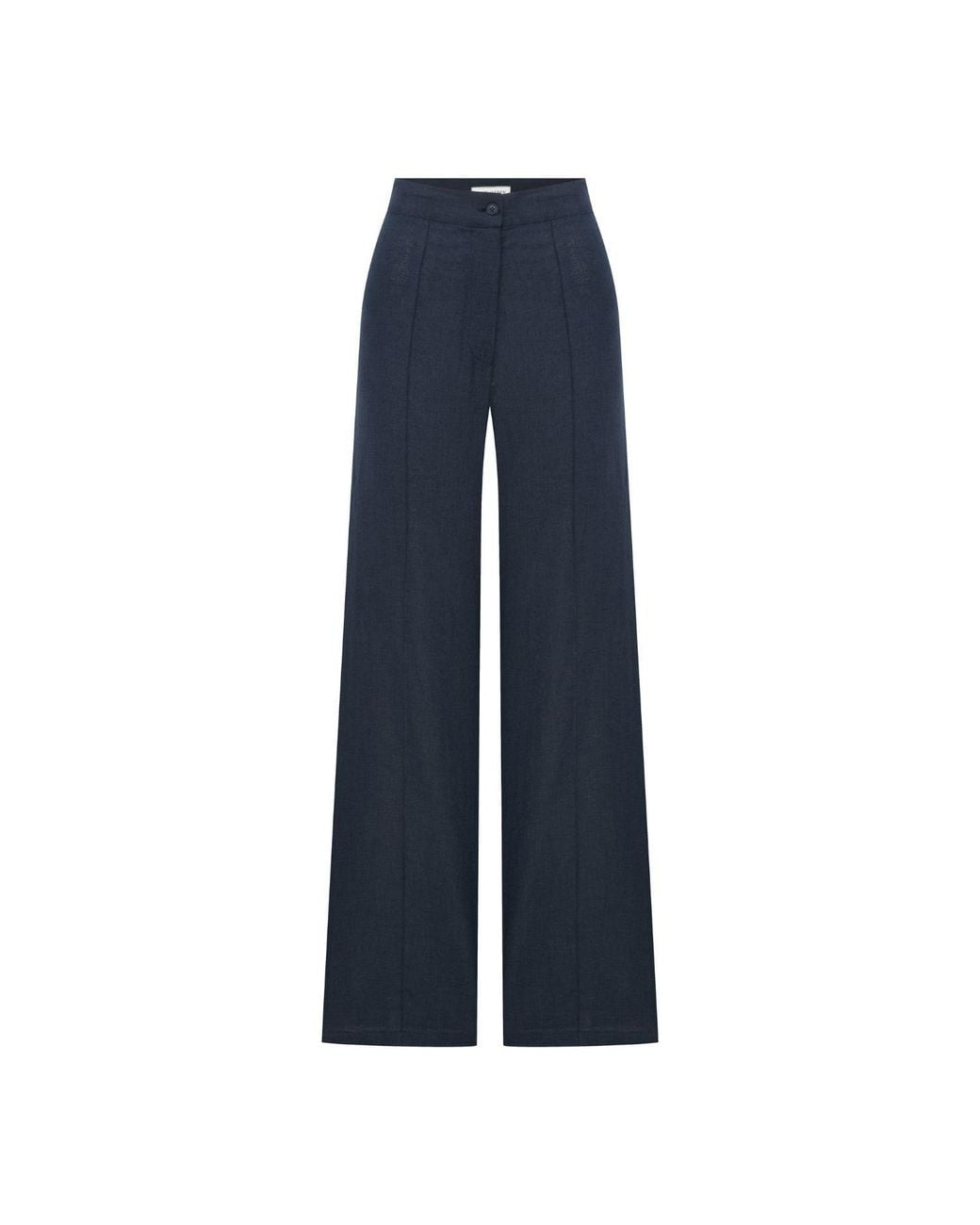 NAZLI CEREN Blue Millie Linen Trousers