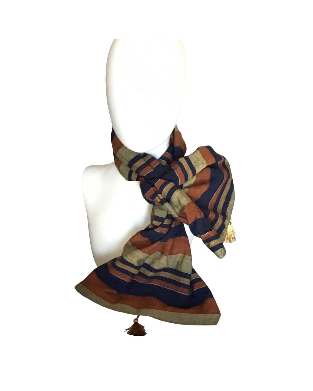 Romer Millinery Blue Neutrals Twisturban Turban