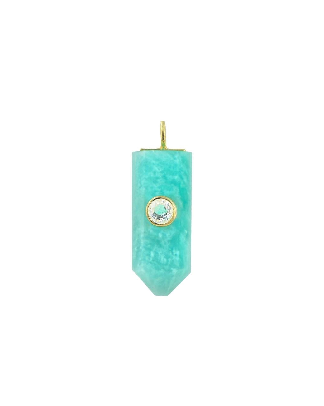 KAMARIA Blue Amazonite Gemstone Pendant With Topaz