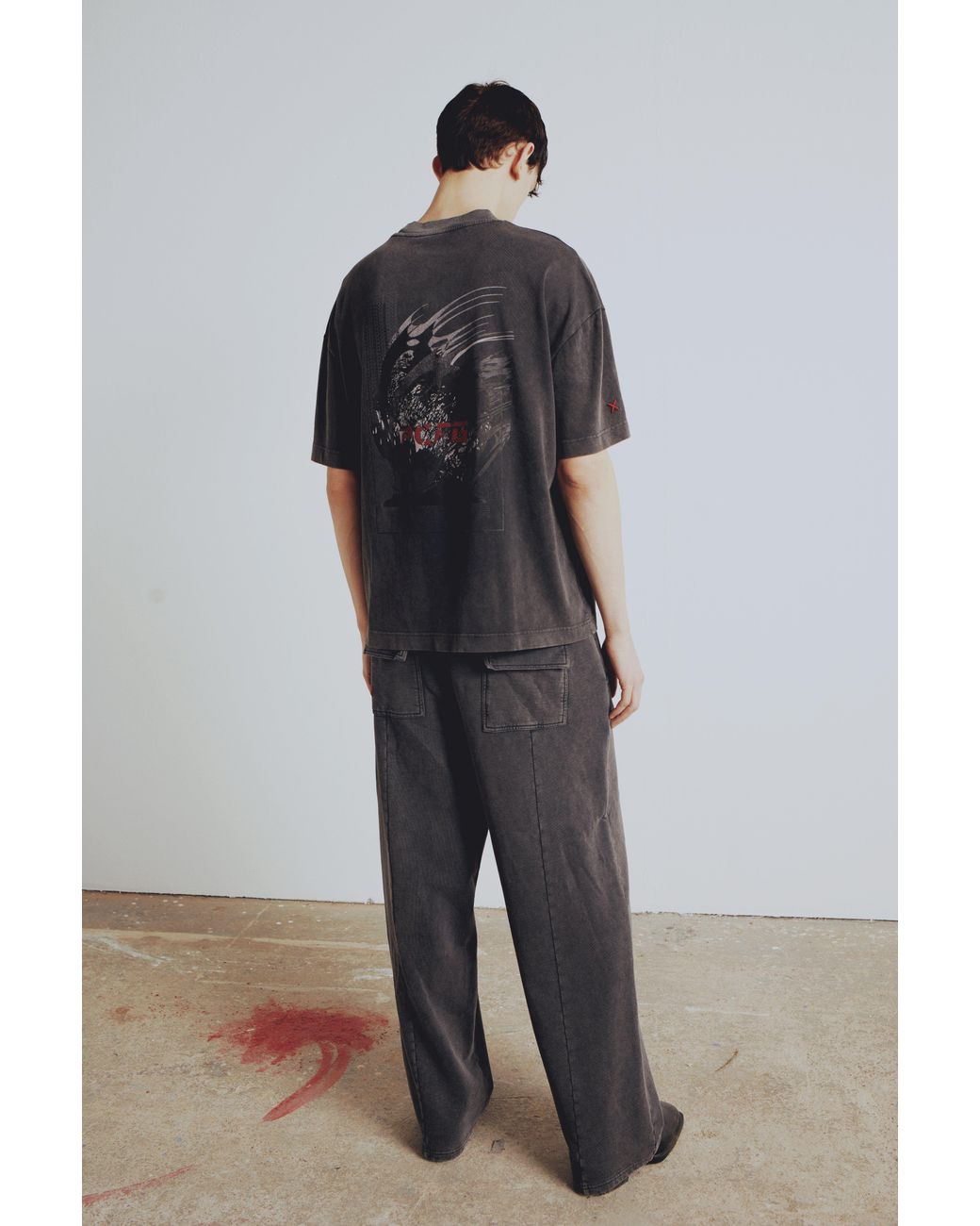 Pcfg Black Your Itch Acid Washed Tshirt for men