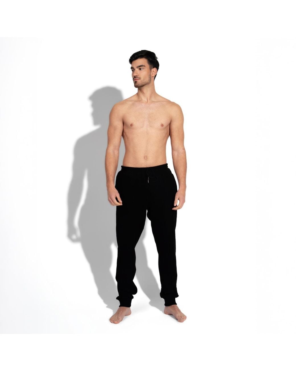Maison Tangerine Black Knit Set Premium Cotton Zip-Up Hoodie & Joggers Tracksuit Set For