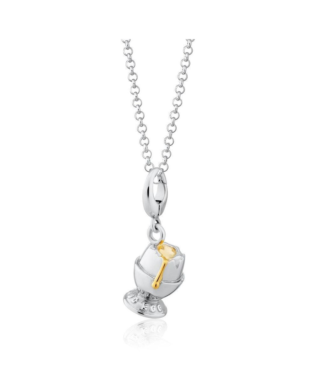 Lily Charmed Metallic Sterling Good Egg Charm Necklace