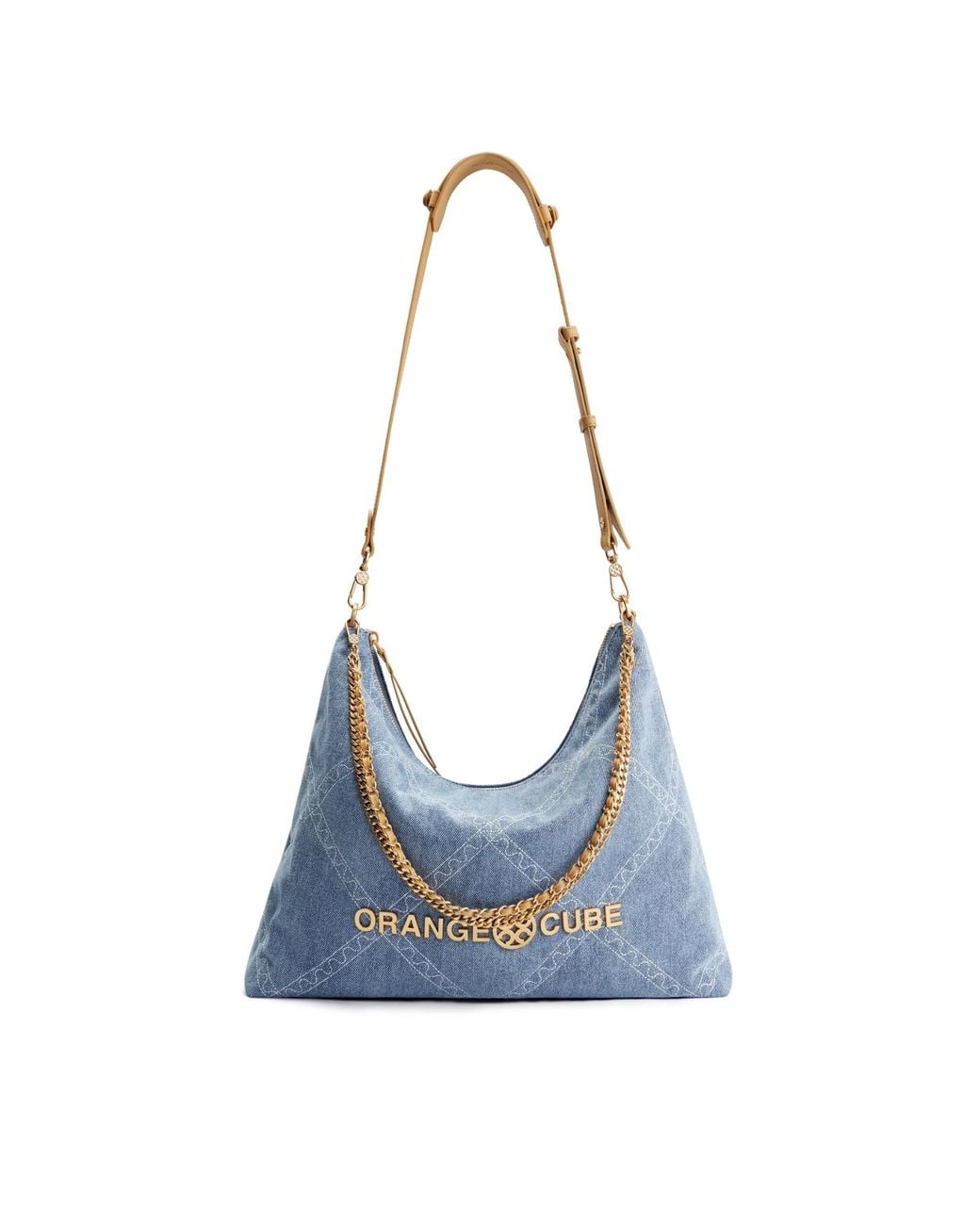 Orange Cube Blue Metropolitan Crossbody Bag