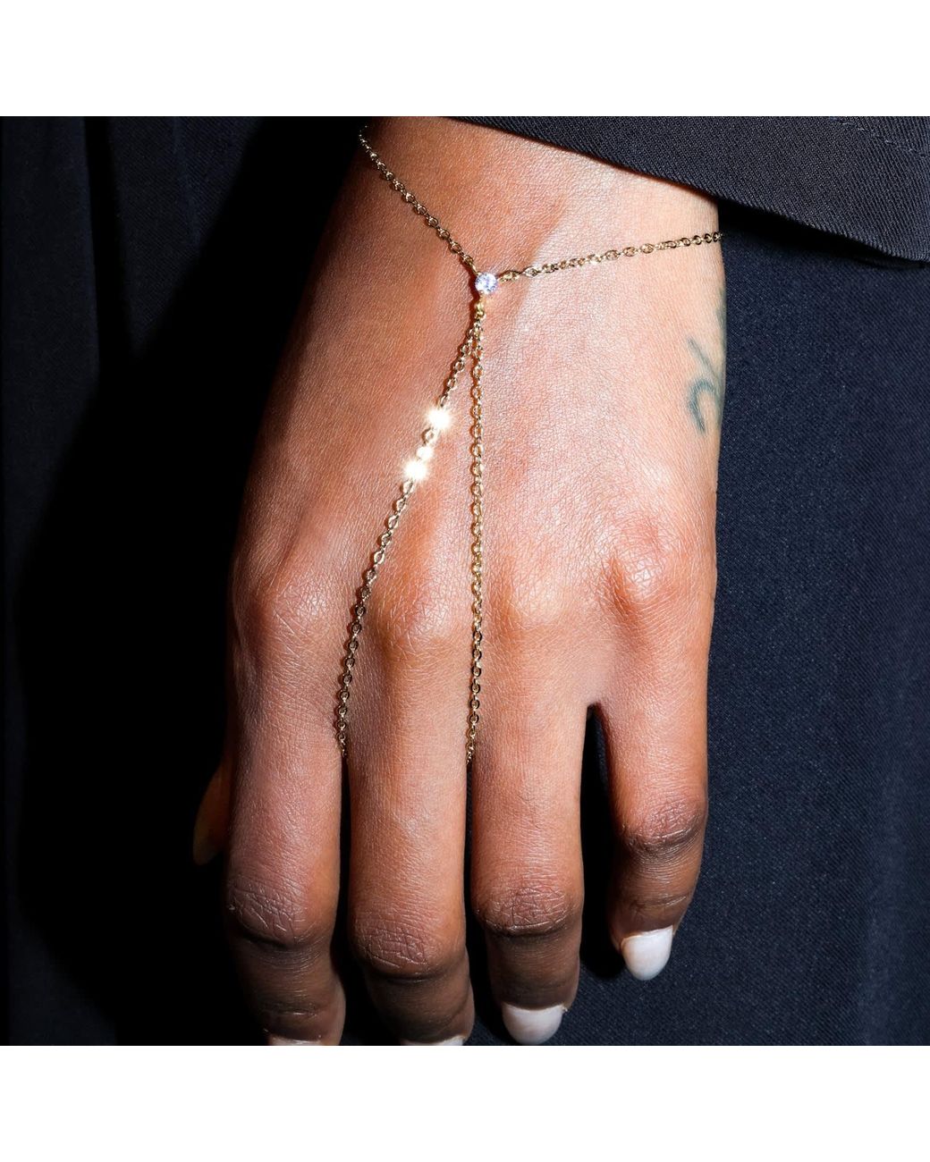Studio Baloge Metallic Quiet Line Hand Chain
