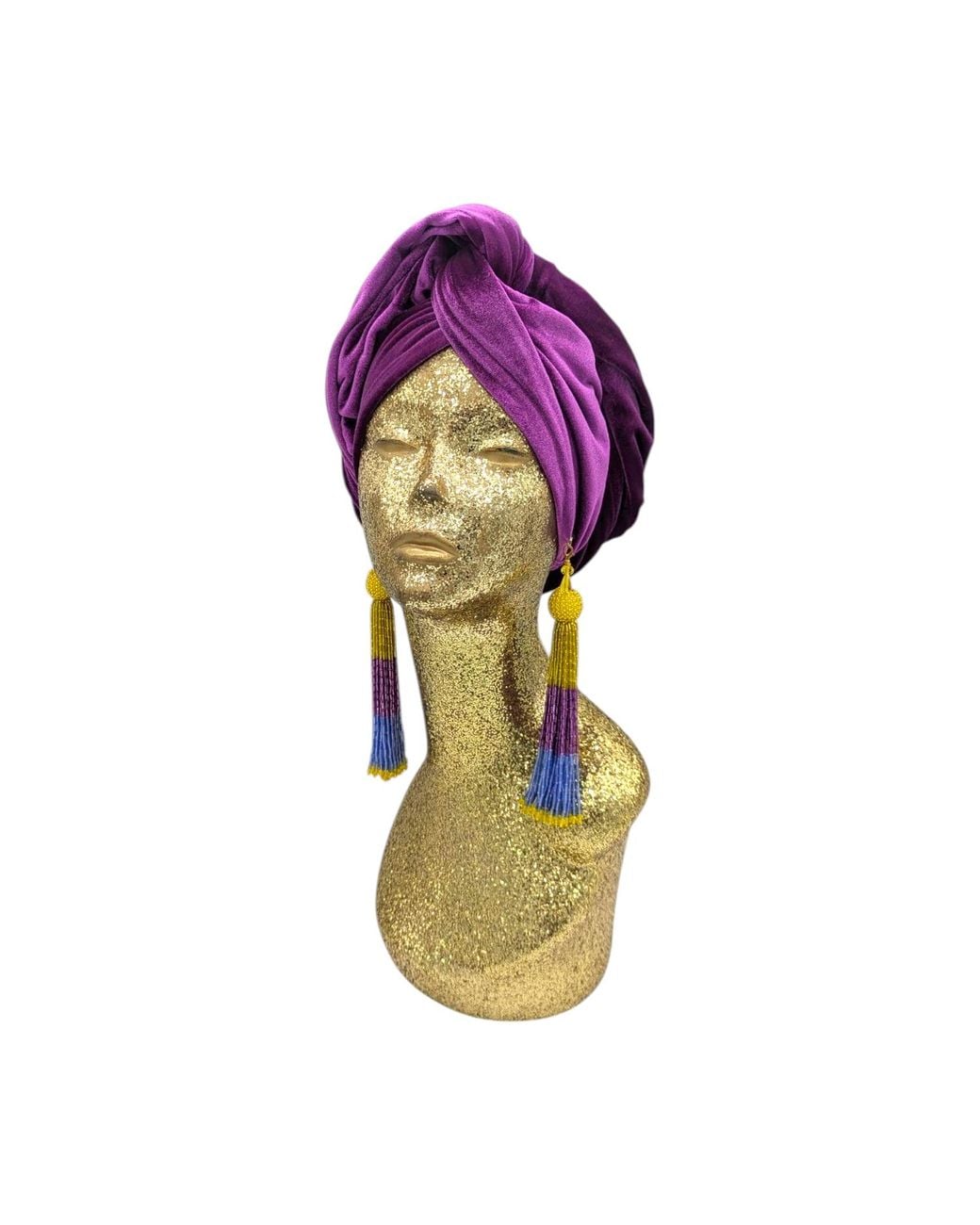 Julia Clancey Purple Plum Velour Luxe Turban
