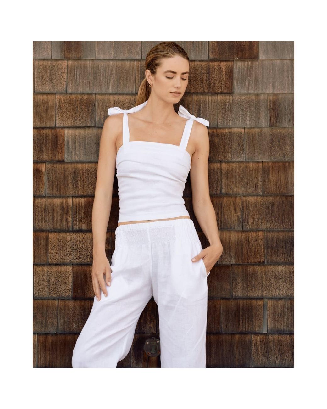 MARICEL White Anna Trousers