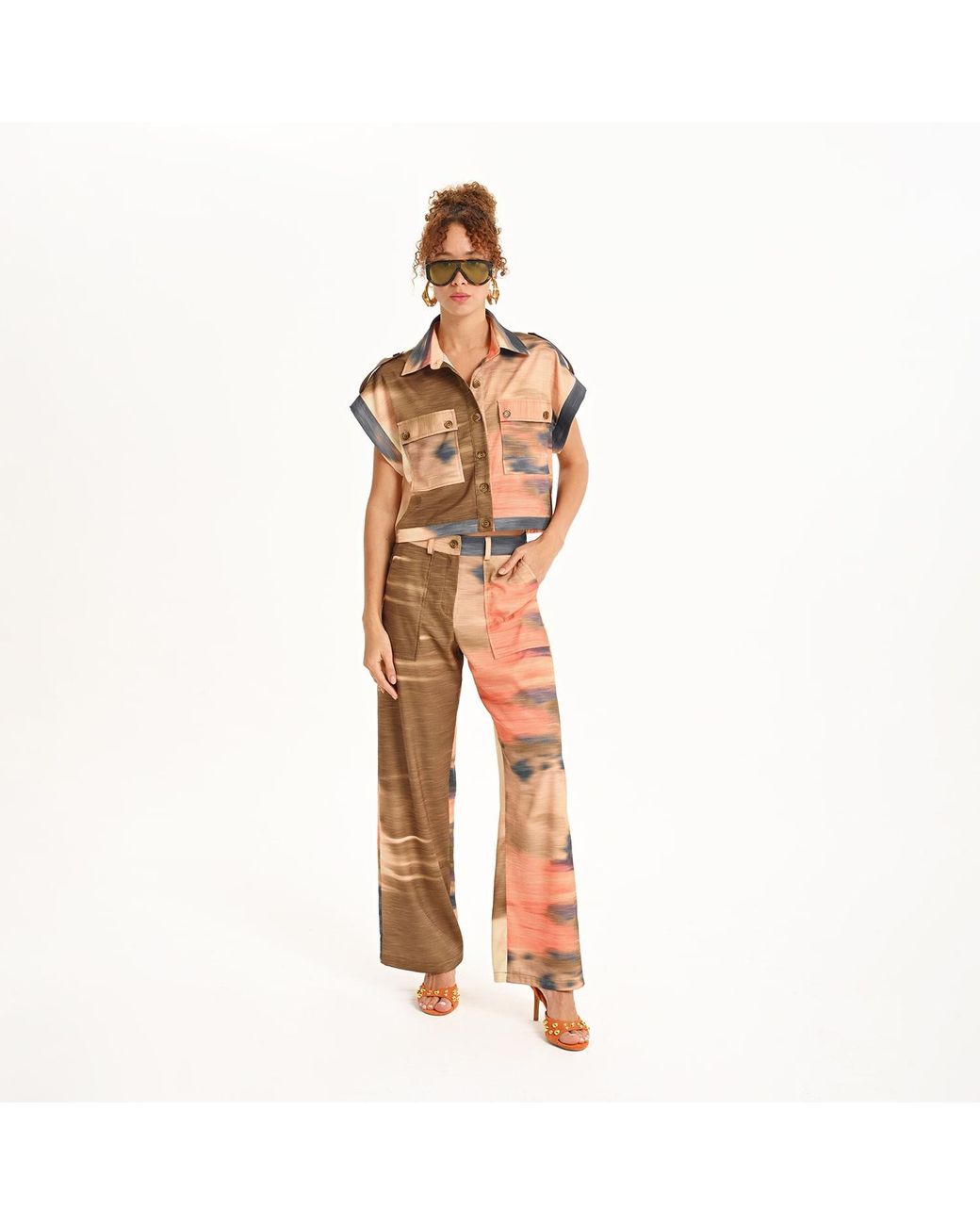 Lalipop Design Multicolor Relaxed Short-Sleeve Shirt
