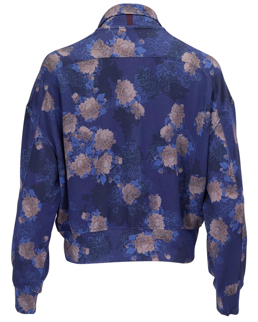Lords of Harlech Blue Judy Lans Floral Stretch Knit Jacket