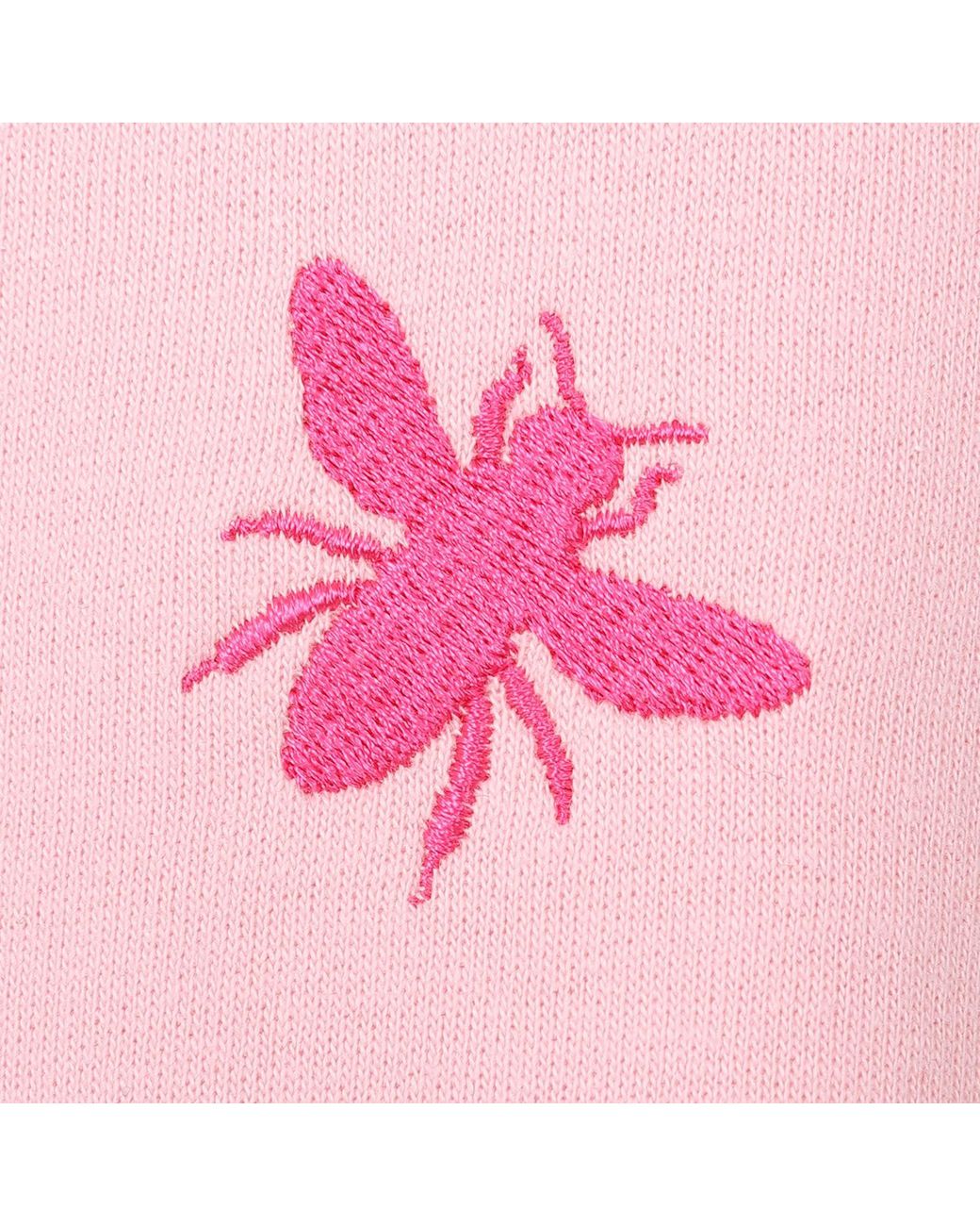 James Steward Pink Embroidered Bee Oversized Sweatshirt