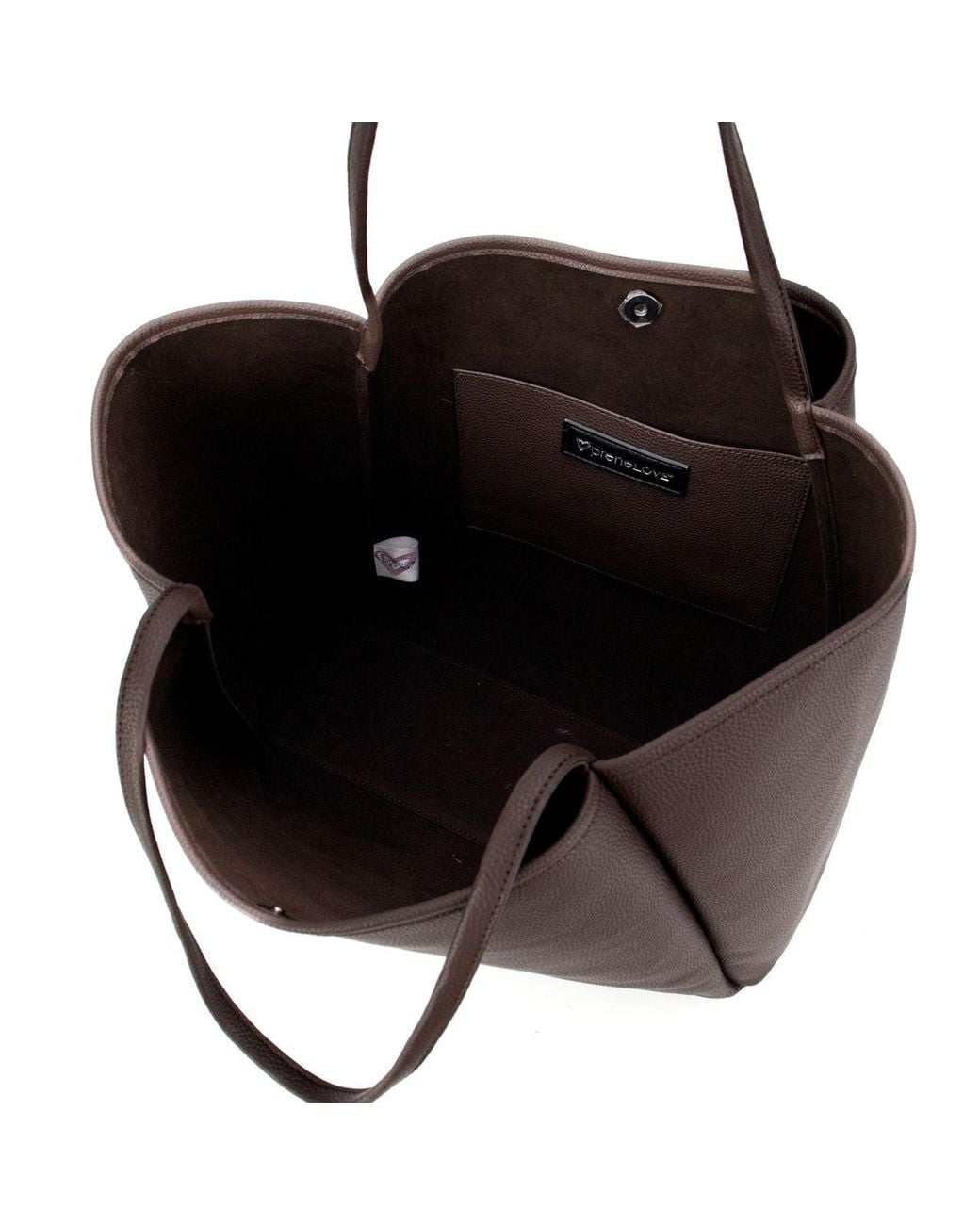 Prenelove Black Keele Oversized Vegan Leather Tote