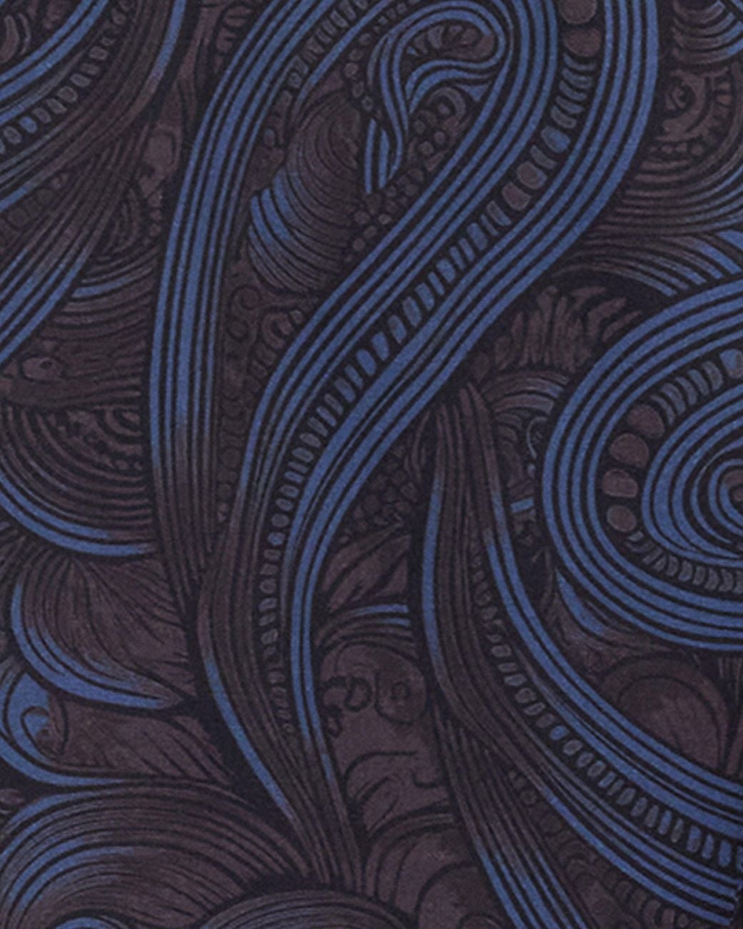 Lords of Harlech Blue Pheobe Paisley Badalona Brownie Wool Straight-Leg Pant