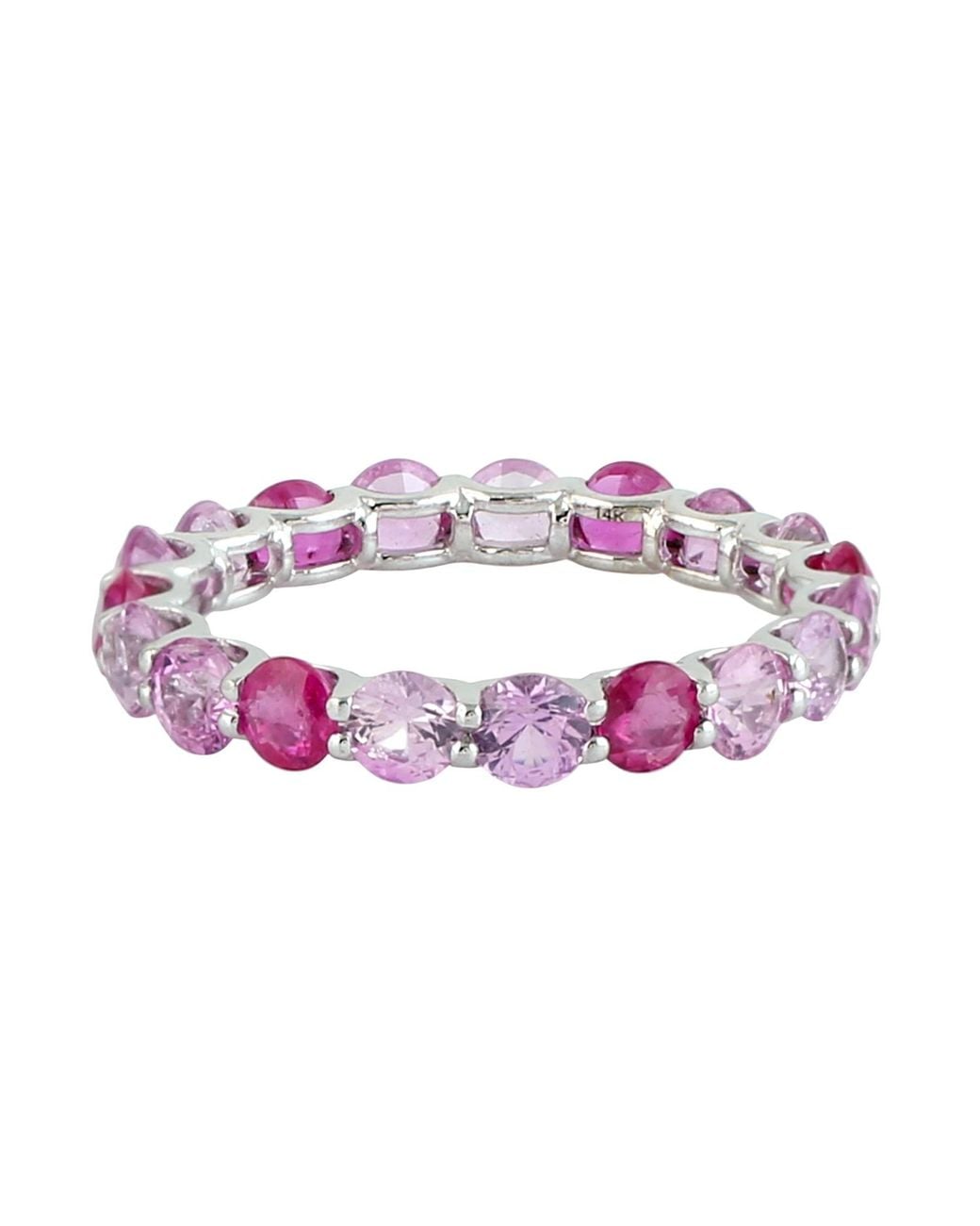 Artisan Purple 14K Ombre Sapphire Eternity Band Ring
