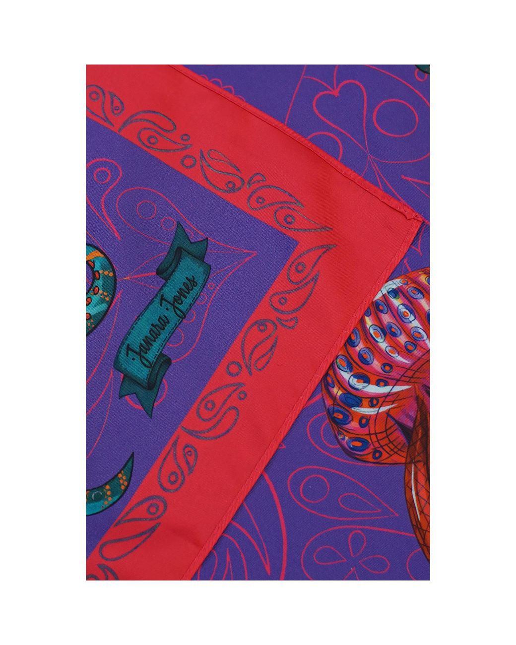 Janara Jones Purple Marine Satin Twill Scarf