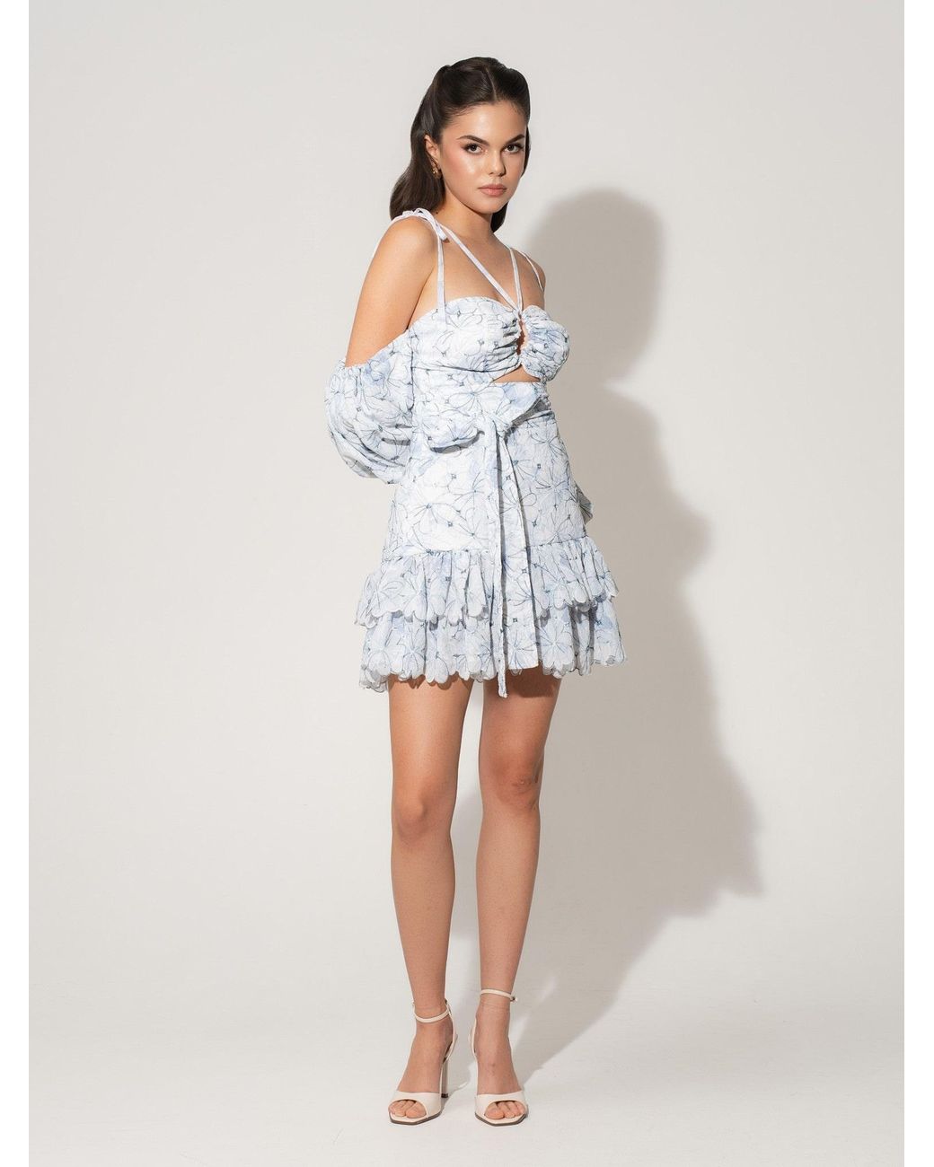 Tia Dorraine White High-Waist Mini Skirt
