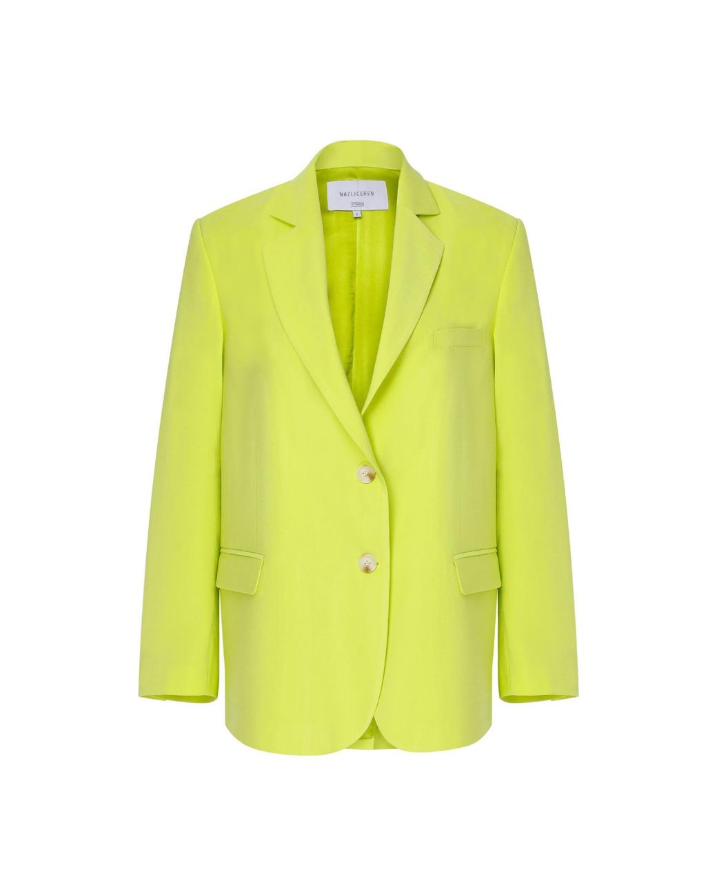 NAZLI CEREN Yellow Boxy Oversized Jacket