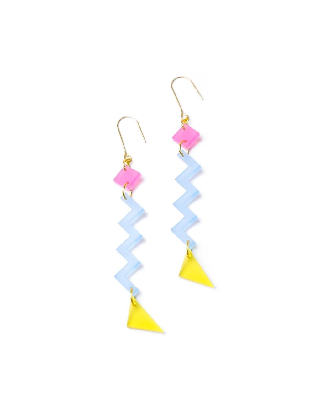 By Chavelli Yellow Geometric Zig Zag