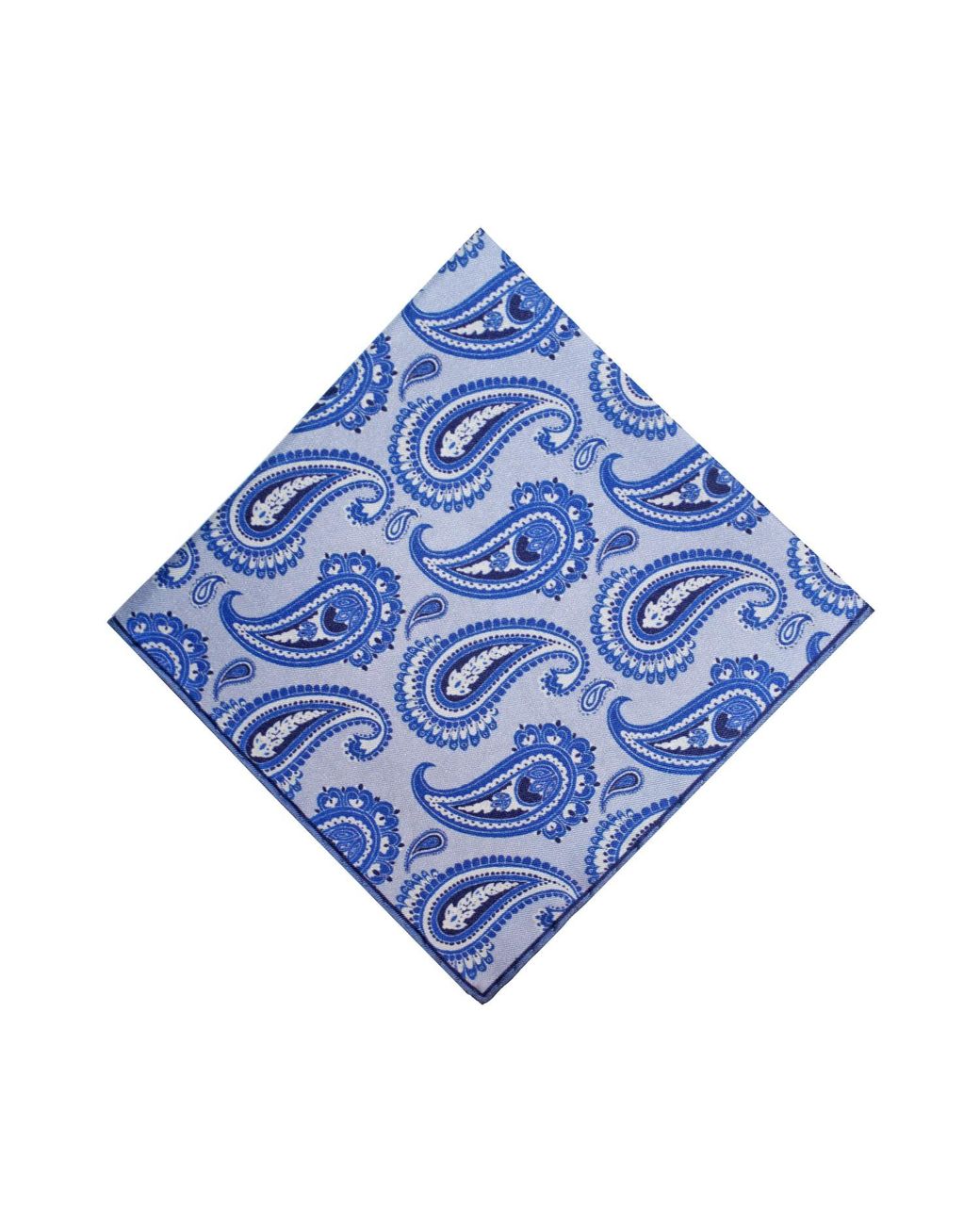 Emily Carter Blue The Paisley Pocket Square for men