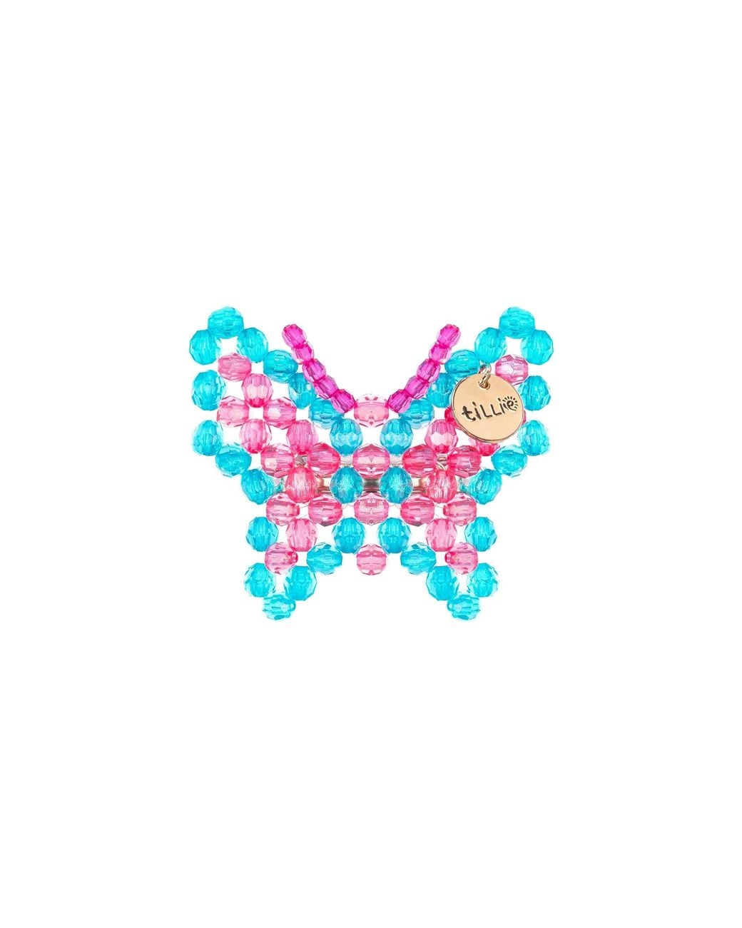Tillie Beads Blue Sparkling Butterfly Bead Hair Clip
