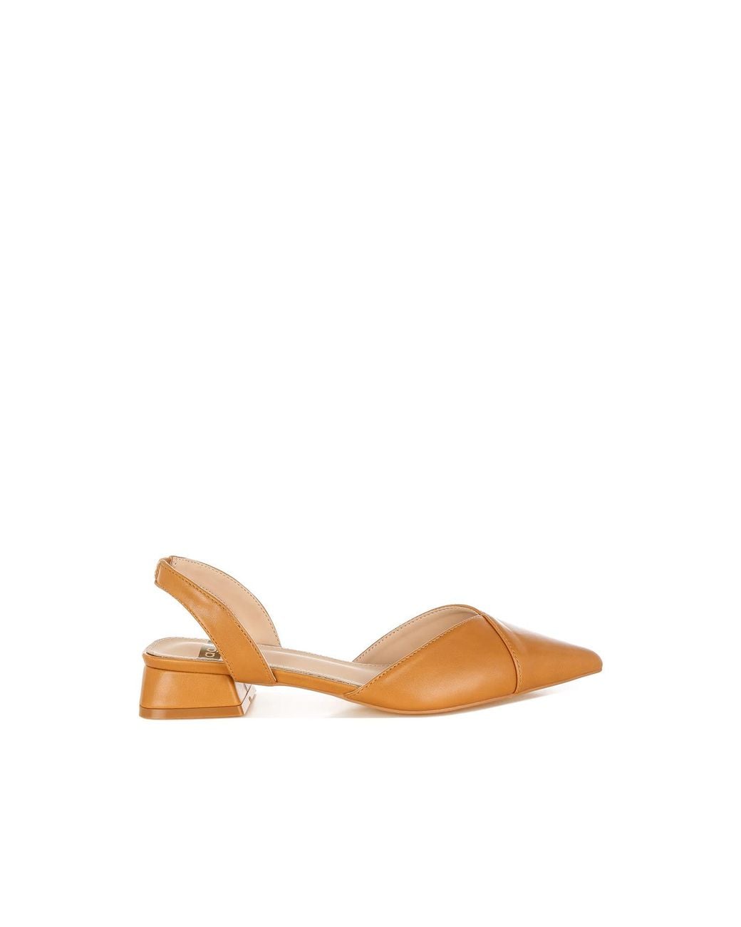 Rag & Co Natural Tijay Soft Leather Slingback Sandals